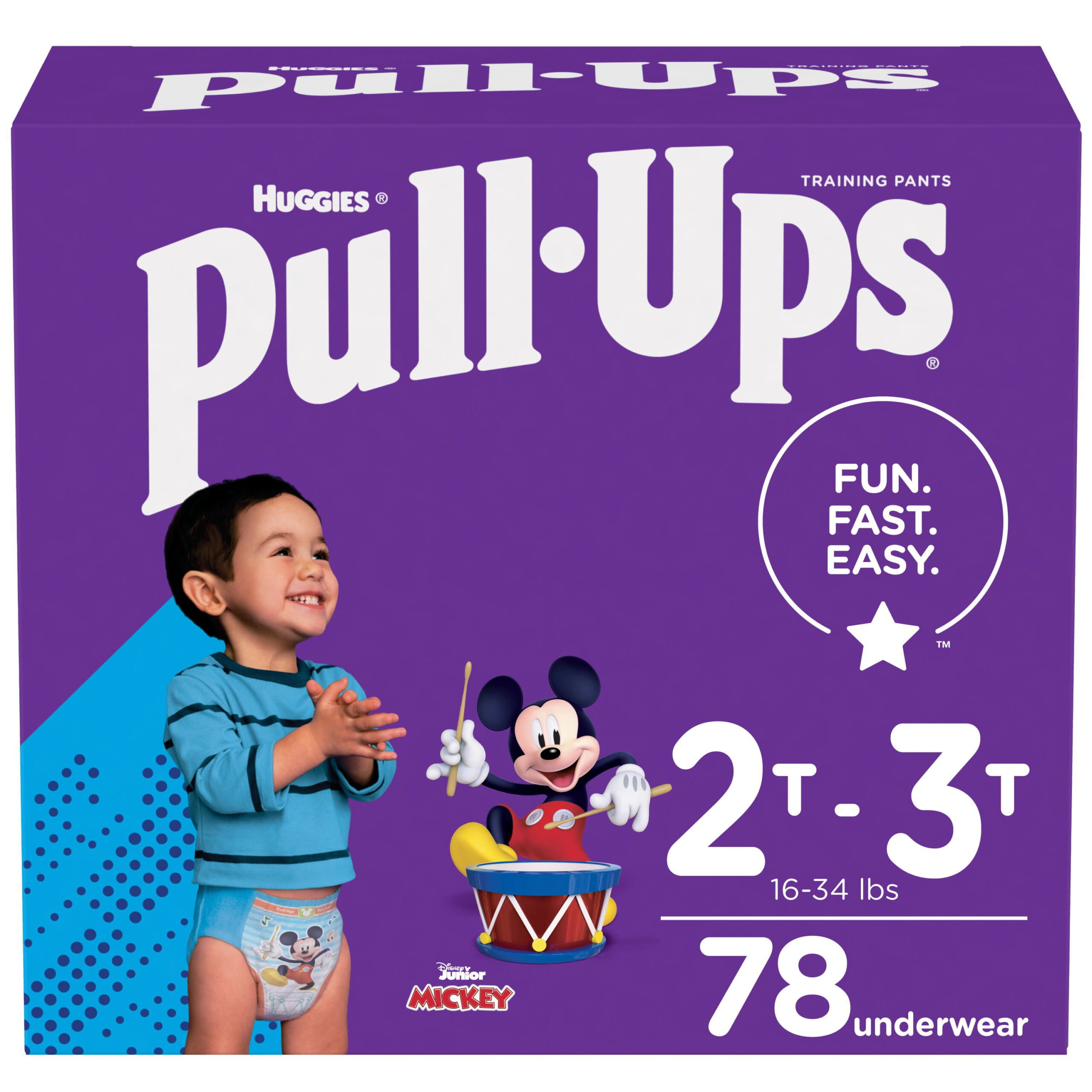 Huggies Pull-Ups Boys- Potty Training Pants Size 4. 78 Ct. 2T-3T (16-34 lb.)