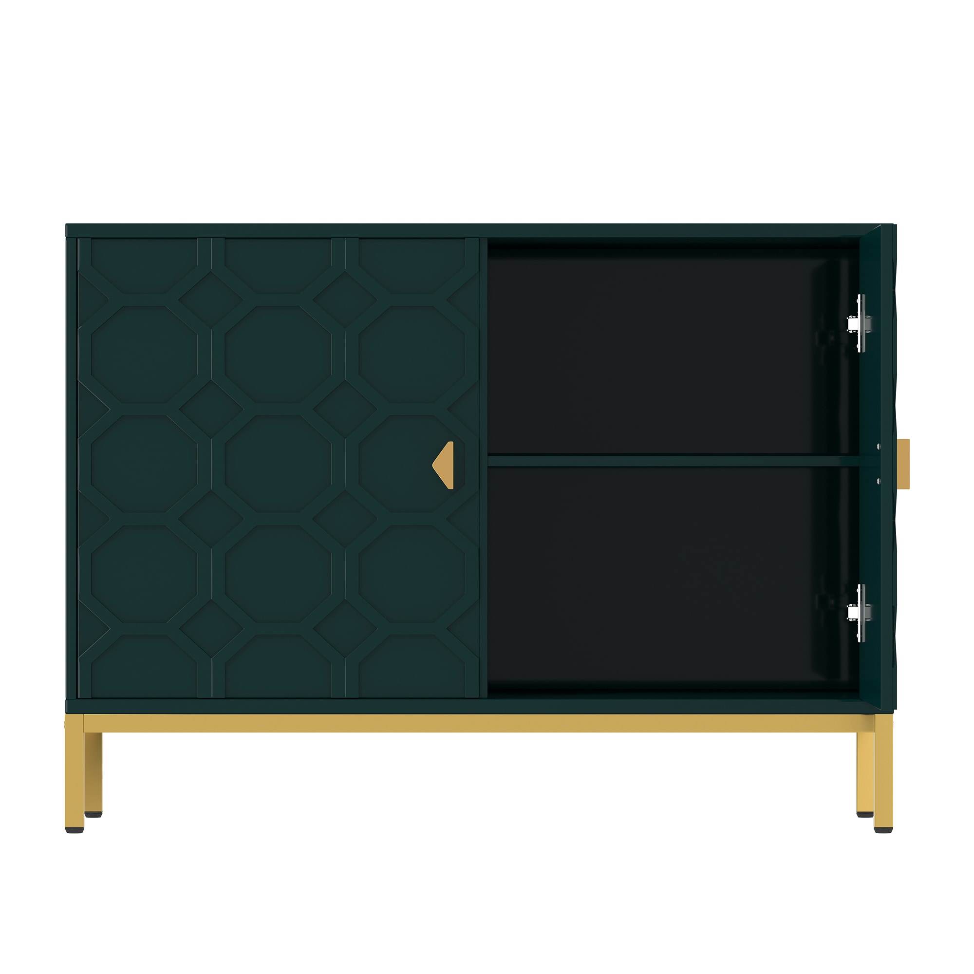Clihome 2-Door Storage Cabinets 39.75-in W x 26.25-in H Wood Composite Green Freestanding Utility Storage Cabinet