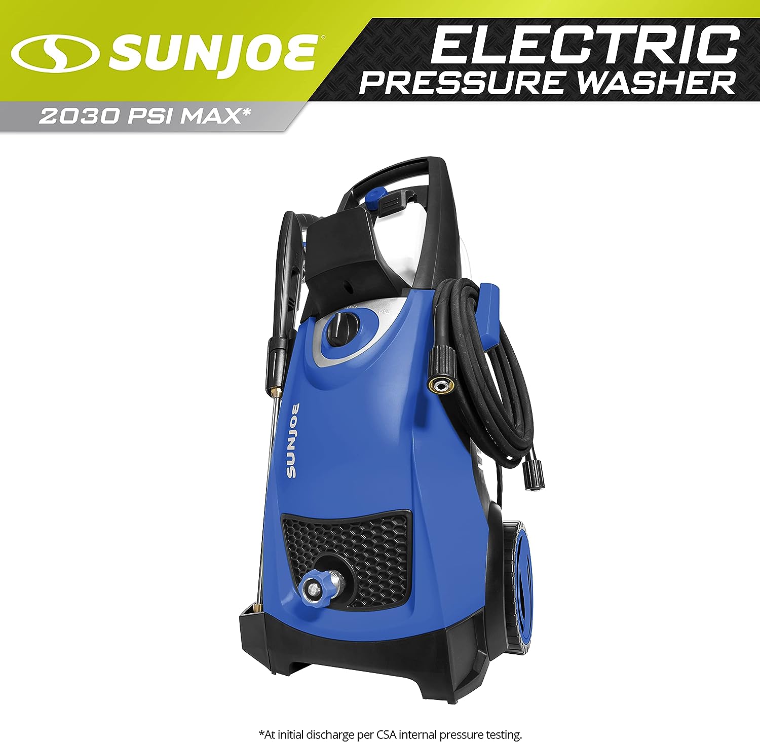 Sun Joe SPX3000-SJB 2030 Max Psi 1.76 Gpm 14.5-Amp Electric Pressure Washer. Blue