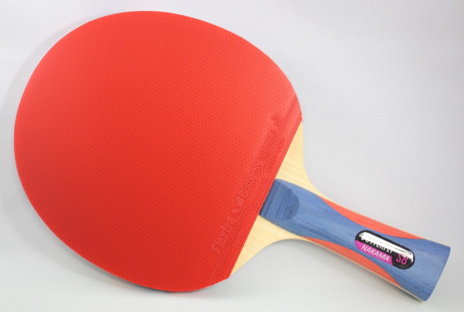 Butterfly Nakama S8 Table Tennis Racket-All Wood Blade-Flextra 1.9 Rubbers