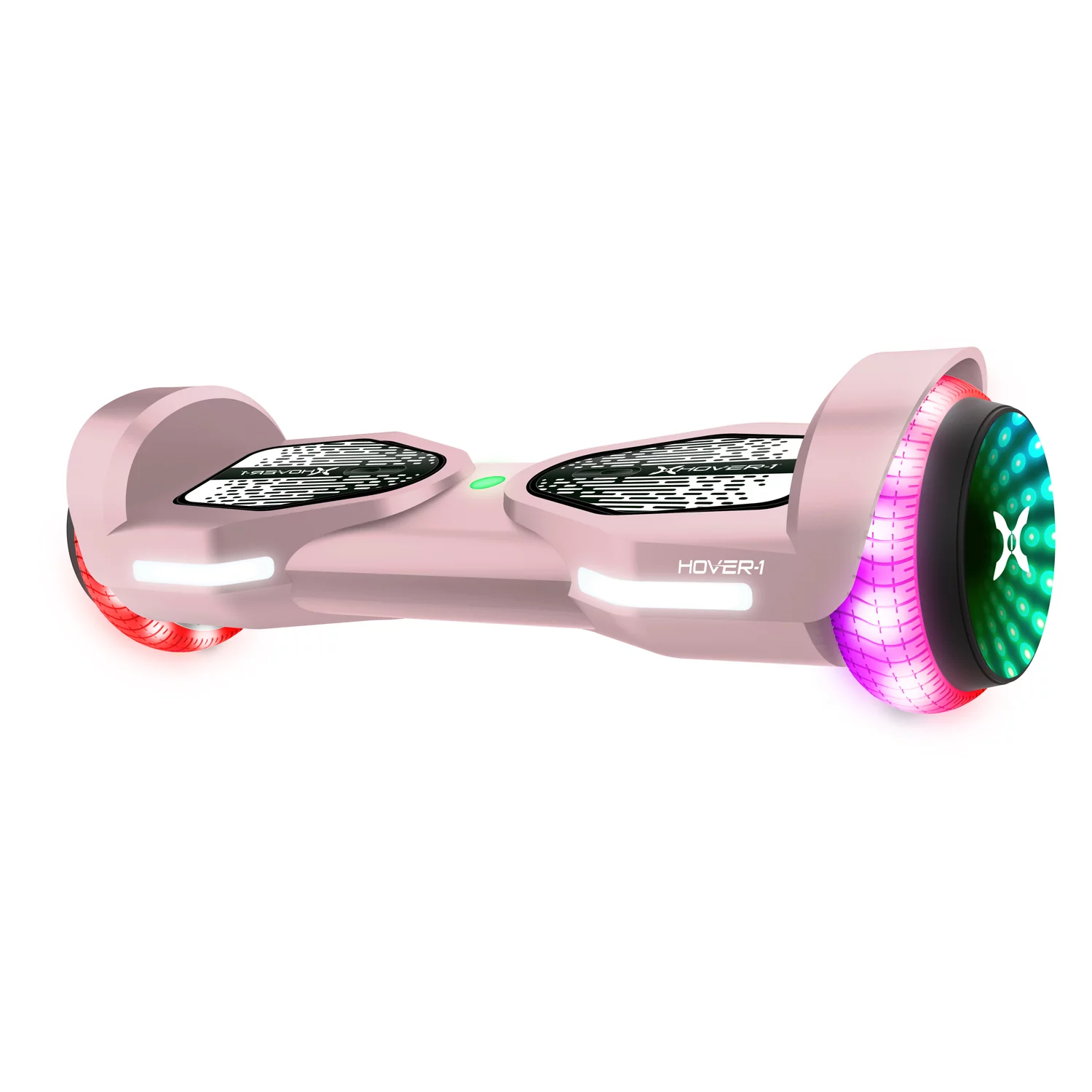 Hover-1 Allstar 2.0 Hoverboard. Blush Pink. LED Lights. Max Weight 220 Lbs.. Max Speed 7 Mph. Max Distance 7 Miles
