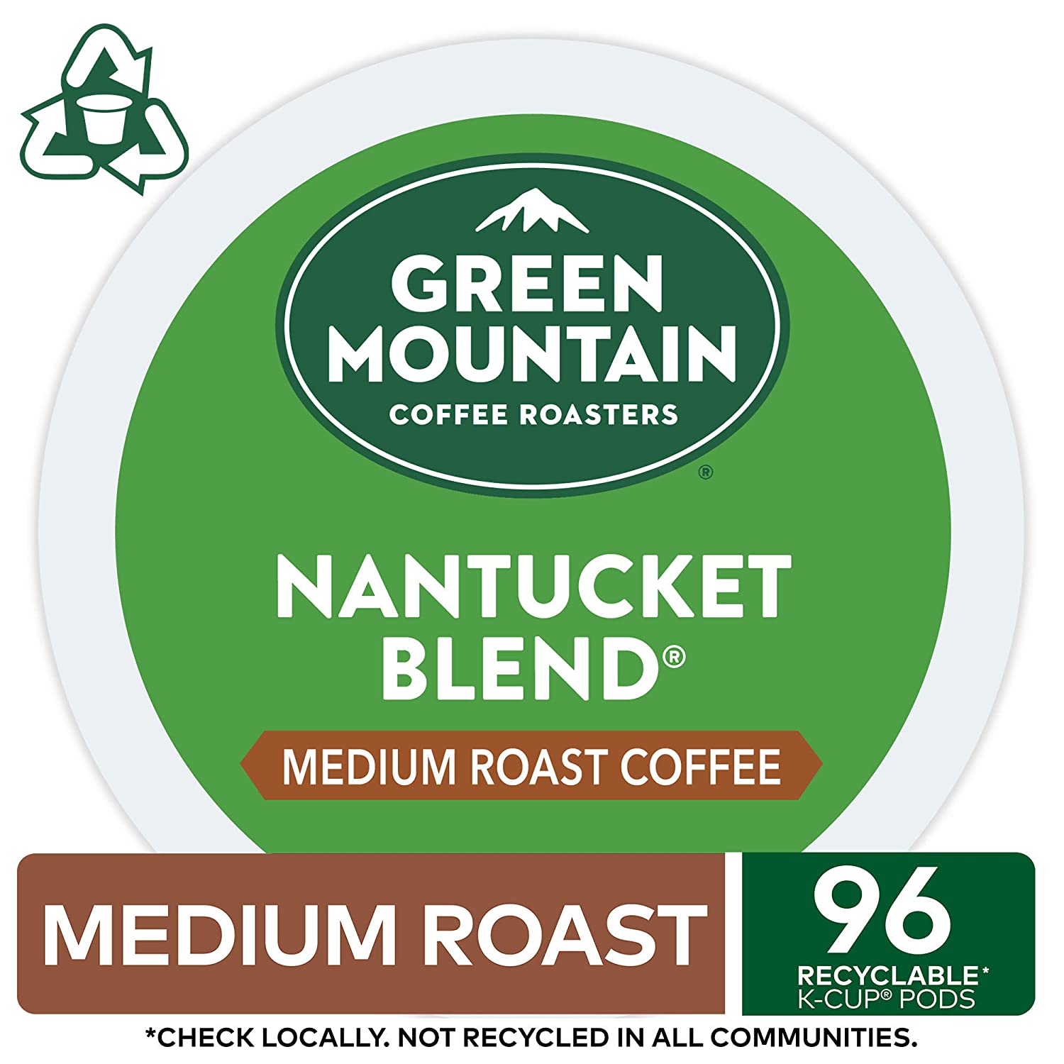 Green Mountain Coffee Roasters Nantucket Blend. Single-Serve Keurig K-Cup Pods. Medium Roast Coffee. 96 Count