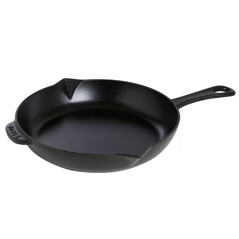 Staub 1222625 Cast Iron 10-inch Fry Pan - Matte Black. Made in France
