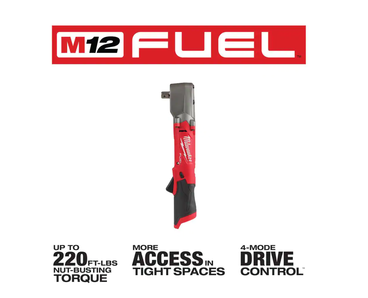 Milwaukee M12 FUEL 12V Cordless Right Angle Impact Wrench