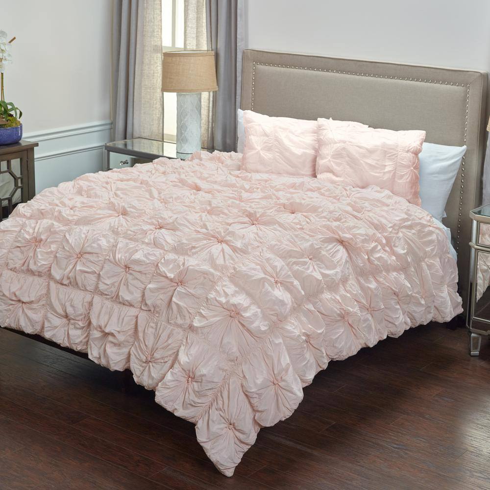 Rizzy Home  Pink 2-Piece Pink Twin Comforter Set