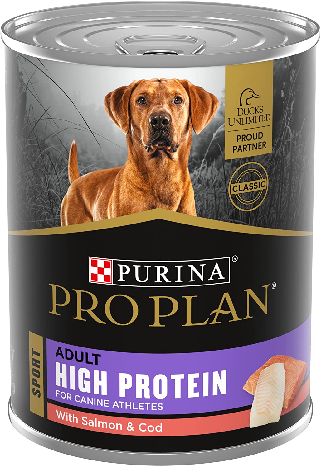 Purina Pro Plan Sport. Energy & Vitality Support. Wet Dog Food. Salmon & Cod.(12) 13 oz. Cans
