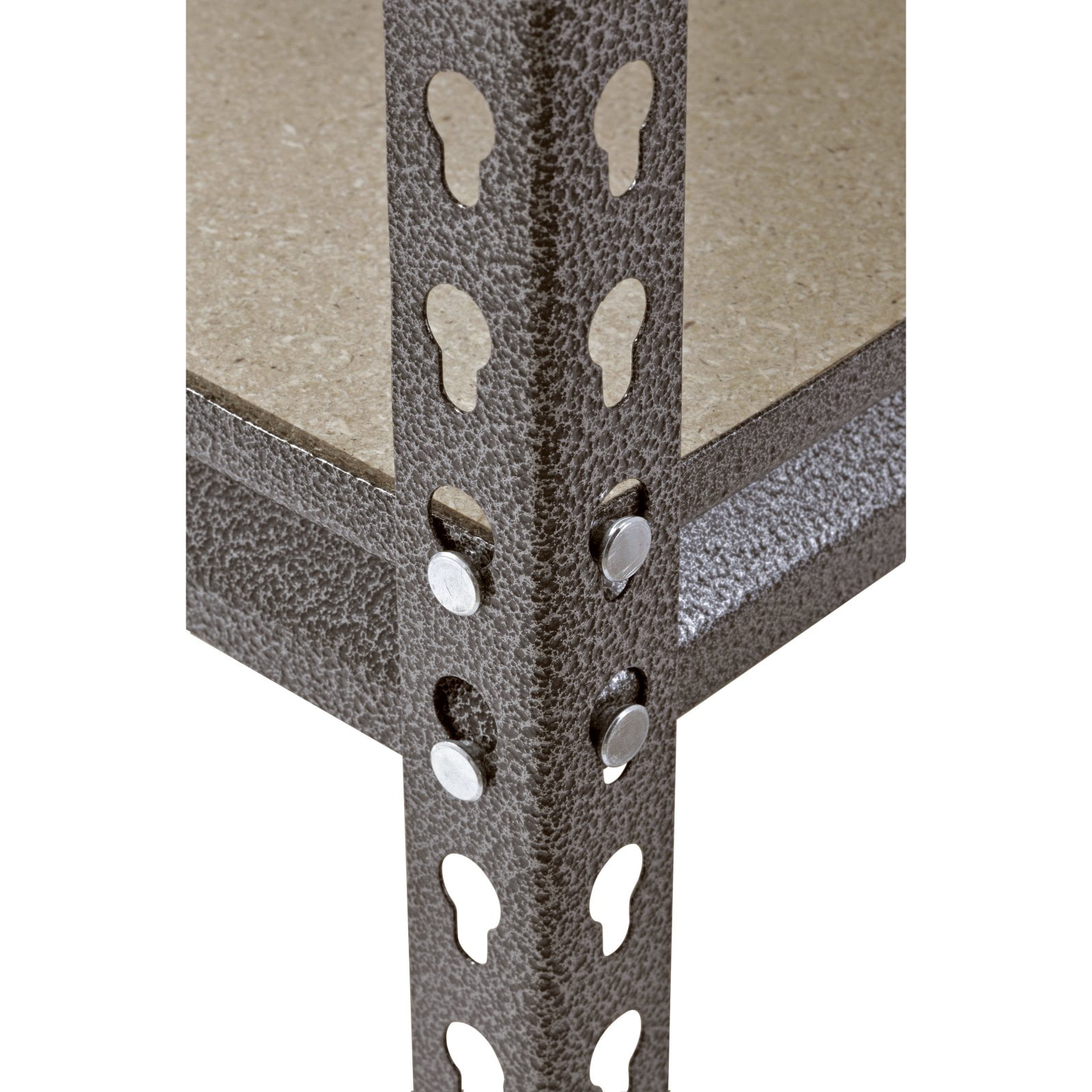 Muscle Rack 48″W x 24″D x 72″H 5-Shelf Steel Freestanding Shelves. Silver-Vein