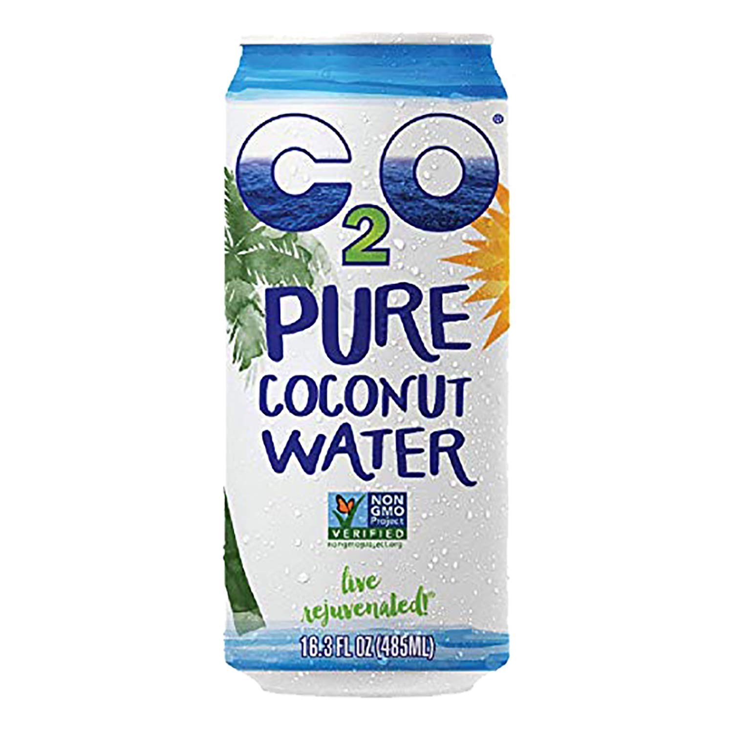 C2O Pure Coconut Water - Plant Based. Non-GMO. No Added Sugar. Essential Electrolytes - 16.3 FL OZ (Pack of 8)