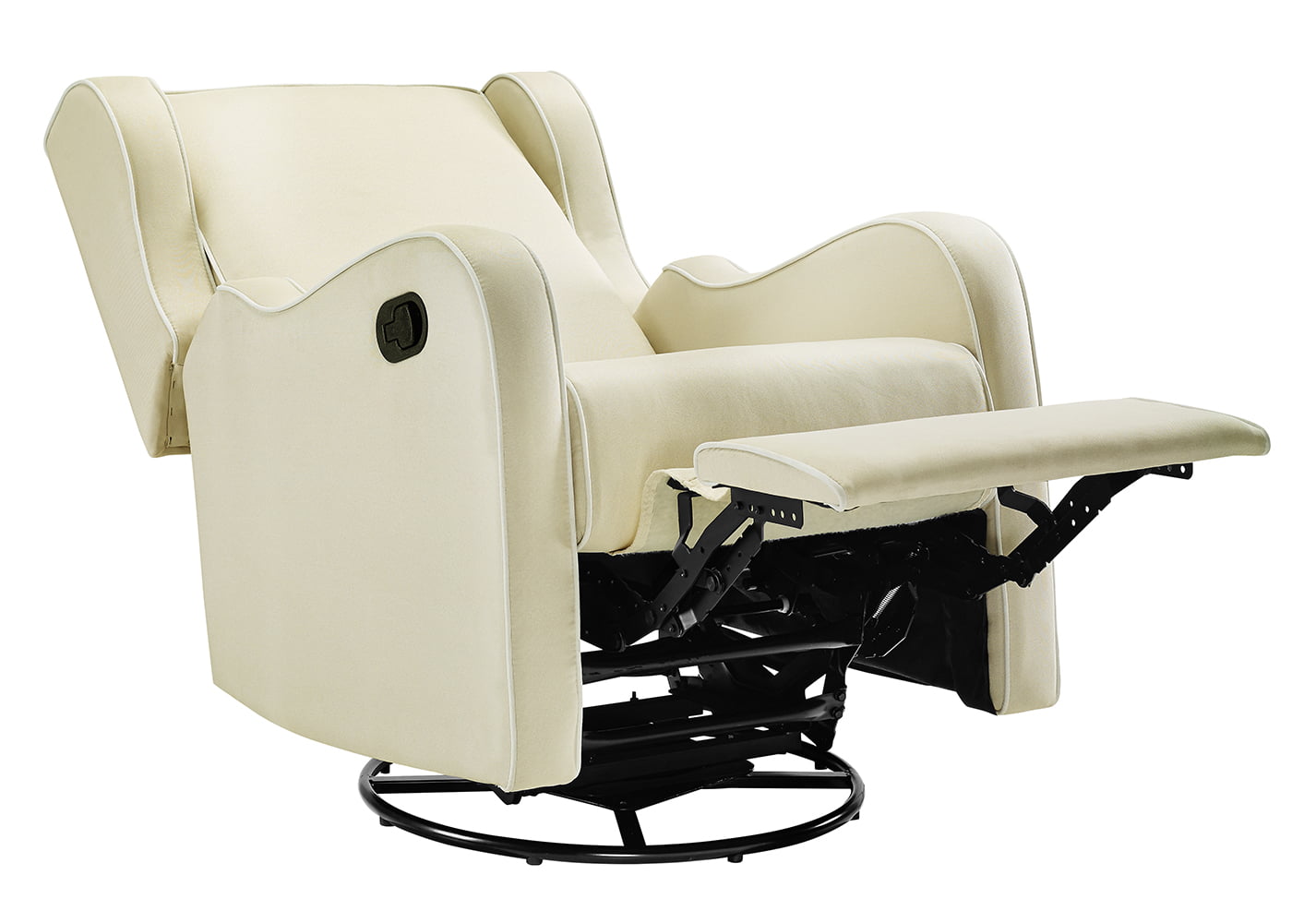 Angel Line Rebecca Upholstered Swivel Gliding Recliner. Beige