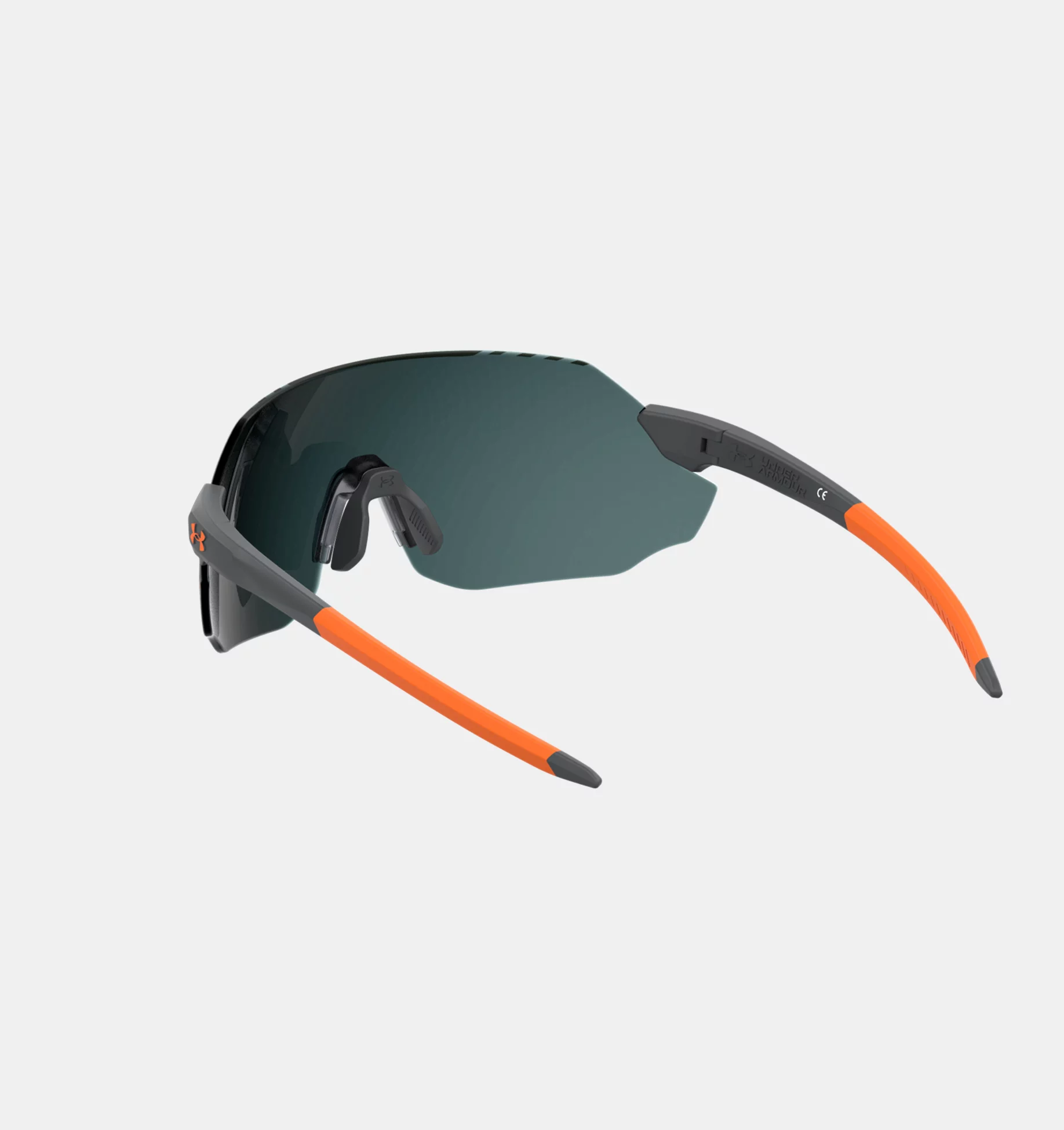 UnderArmour Unisex UA Halftime Mirror Sunglasses - Pitch Gray / Orange Mirror - Size M/L