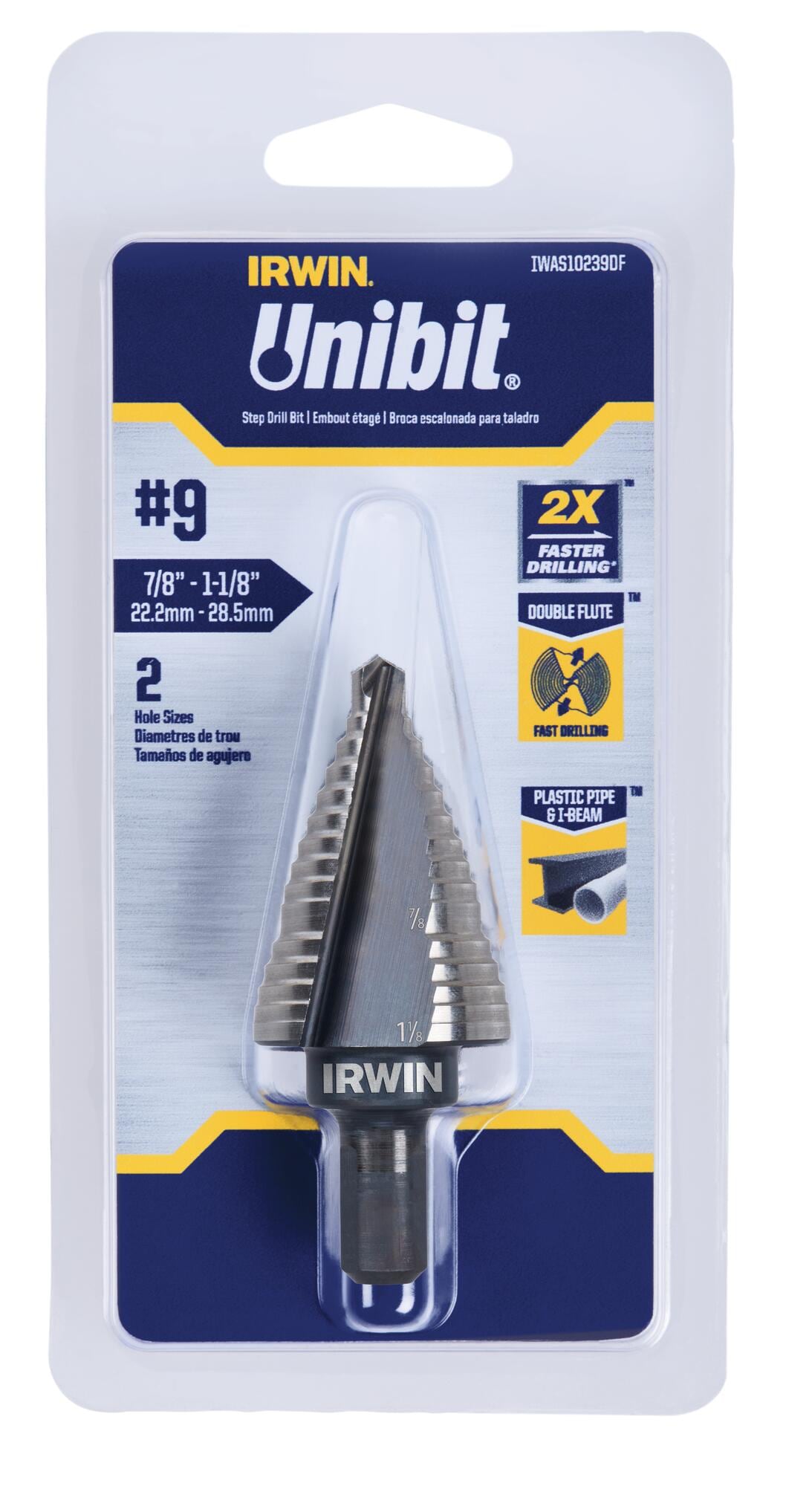 IRWIN Unibit 3/8-in 2-Step Drill Bit (7/8-in and 1-1/8-in)