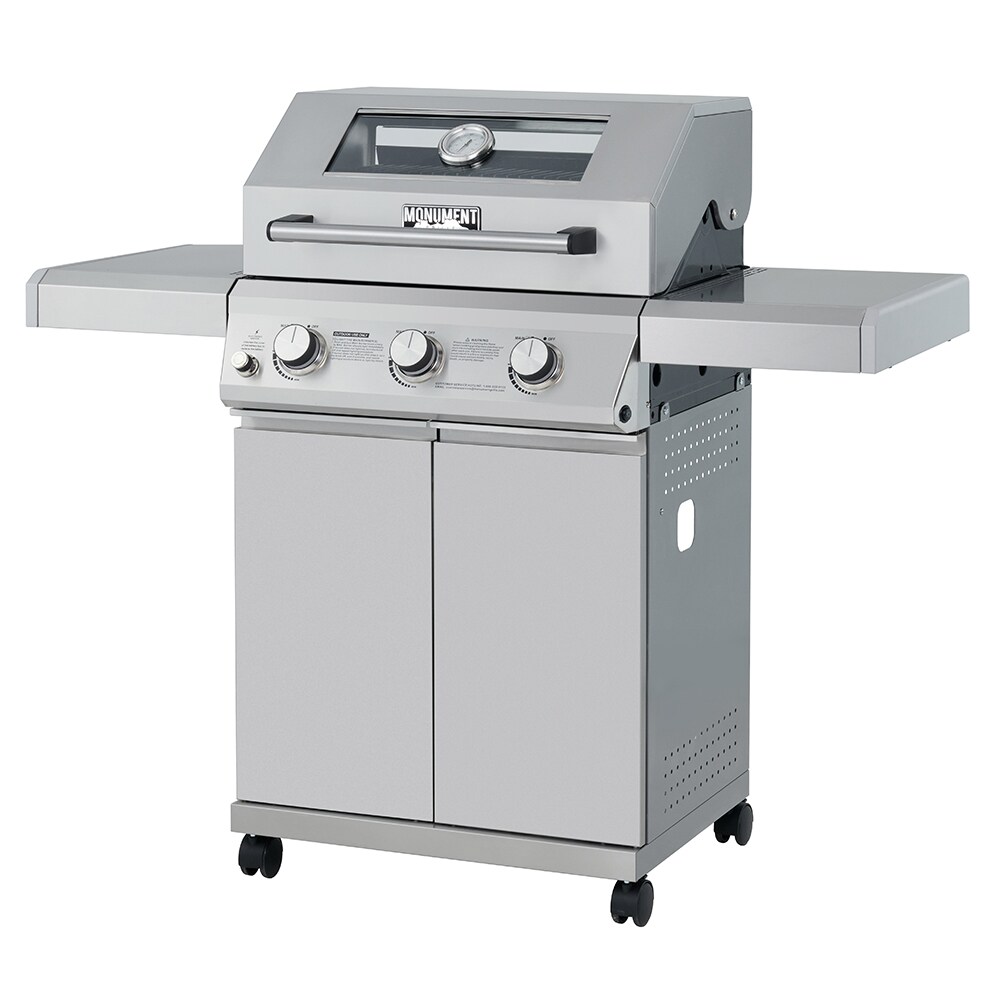 Monument Clearview Stainless Steel 3-Burner Liquid Propane Gas Grill
