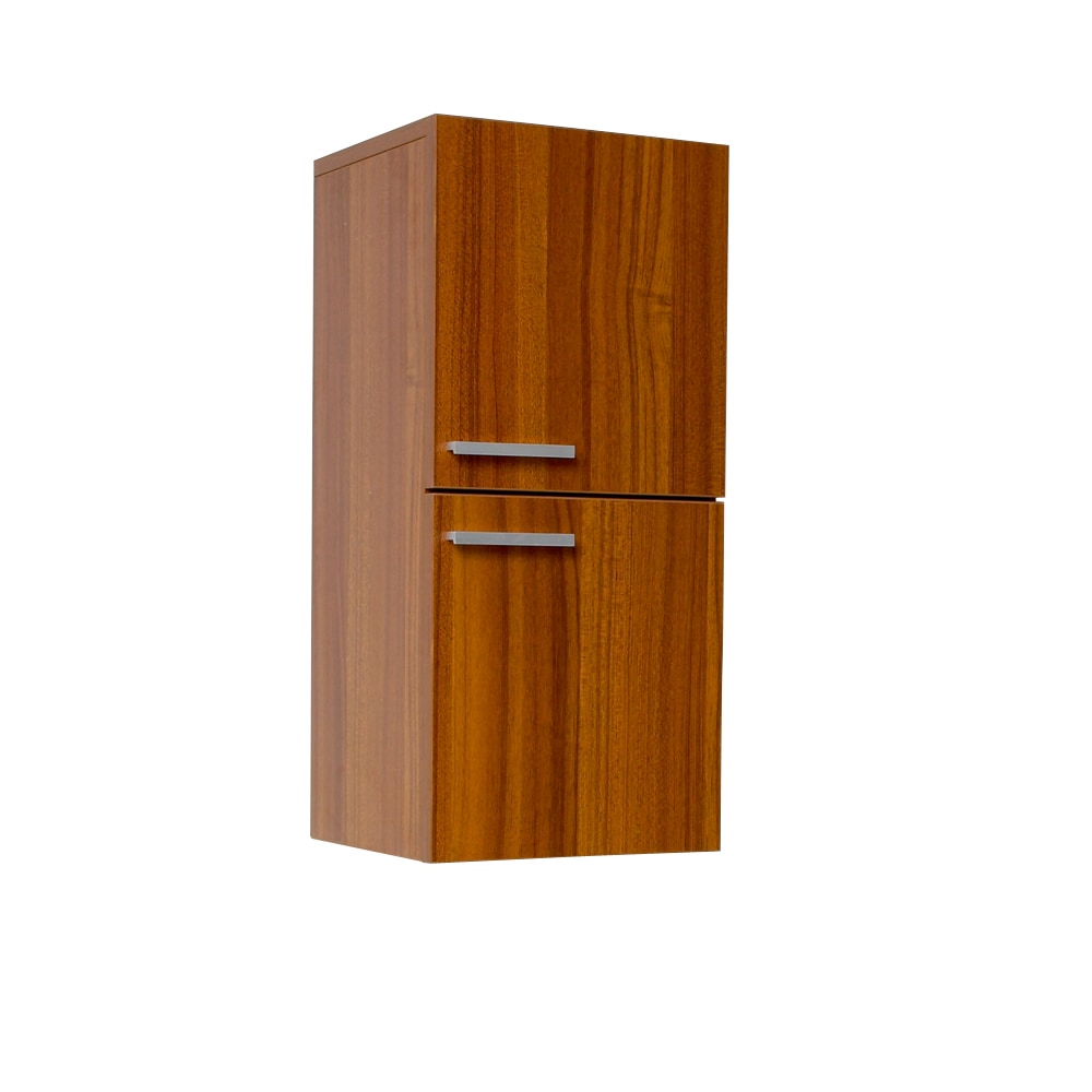 Fresca Senza 12.65-in W x 27.5-in H x 12-in D Teak Soft Close Bathroom Wall Cabinet