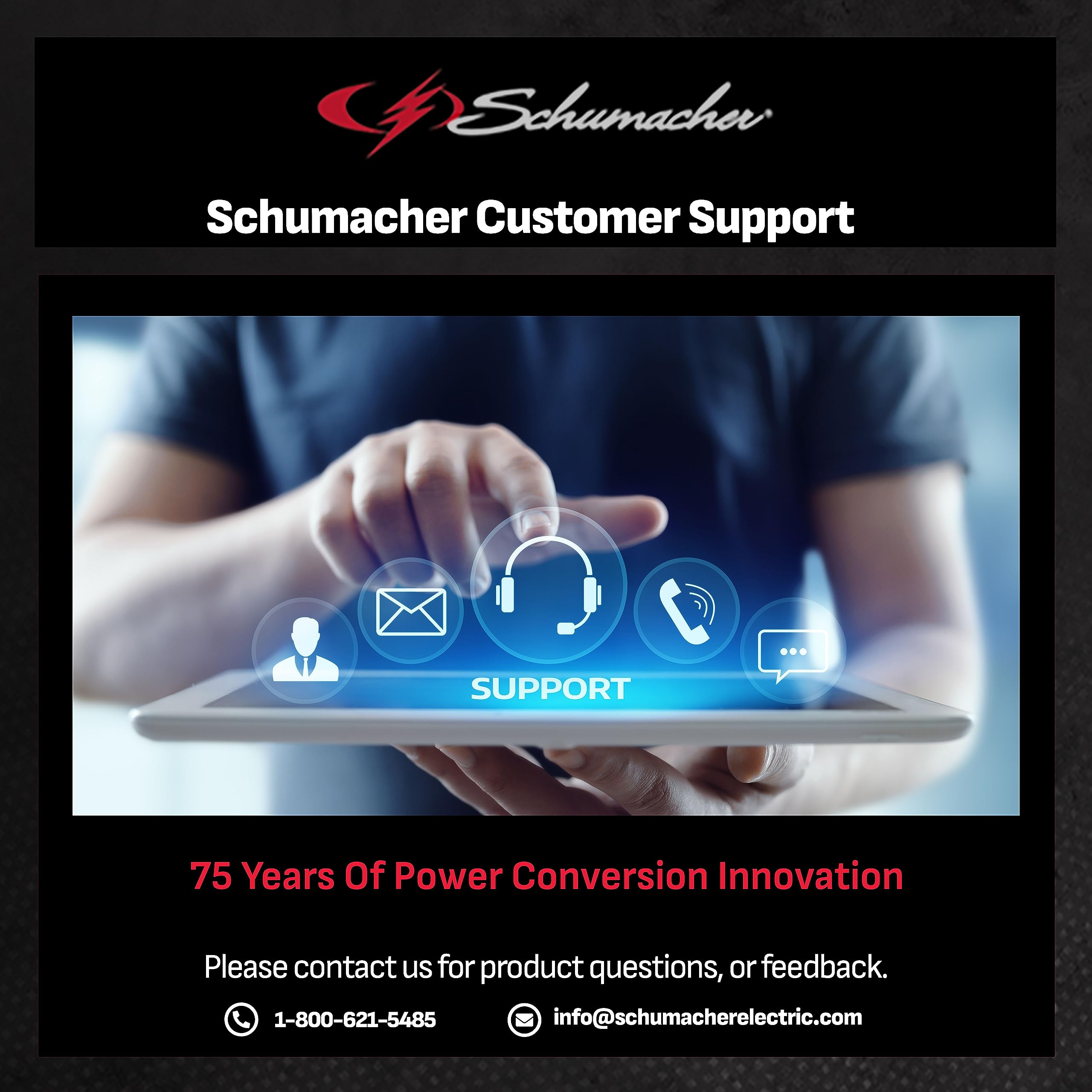 Schumacher SC1281 6/12V Fully Automatic Battery Charger. Engine Starter. Boost Maintainer and Auto Desulfator