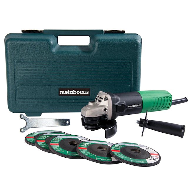 Metabo HPT  4.5-in 6.2 Amps-Amp Sliding Switch Corded Angle Grinder (G12SR4M)