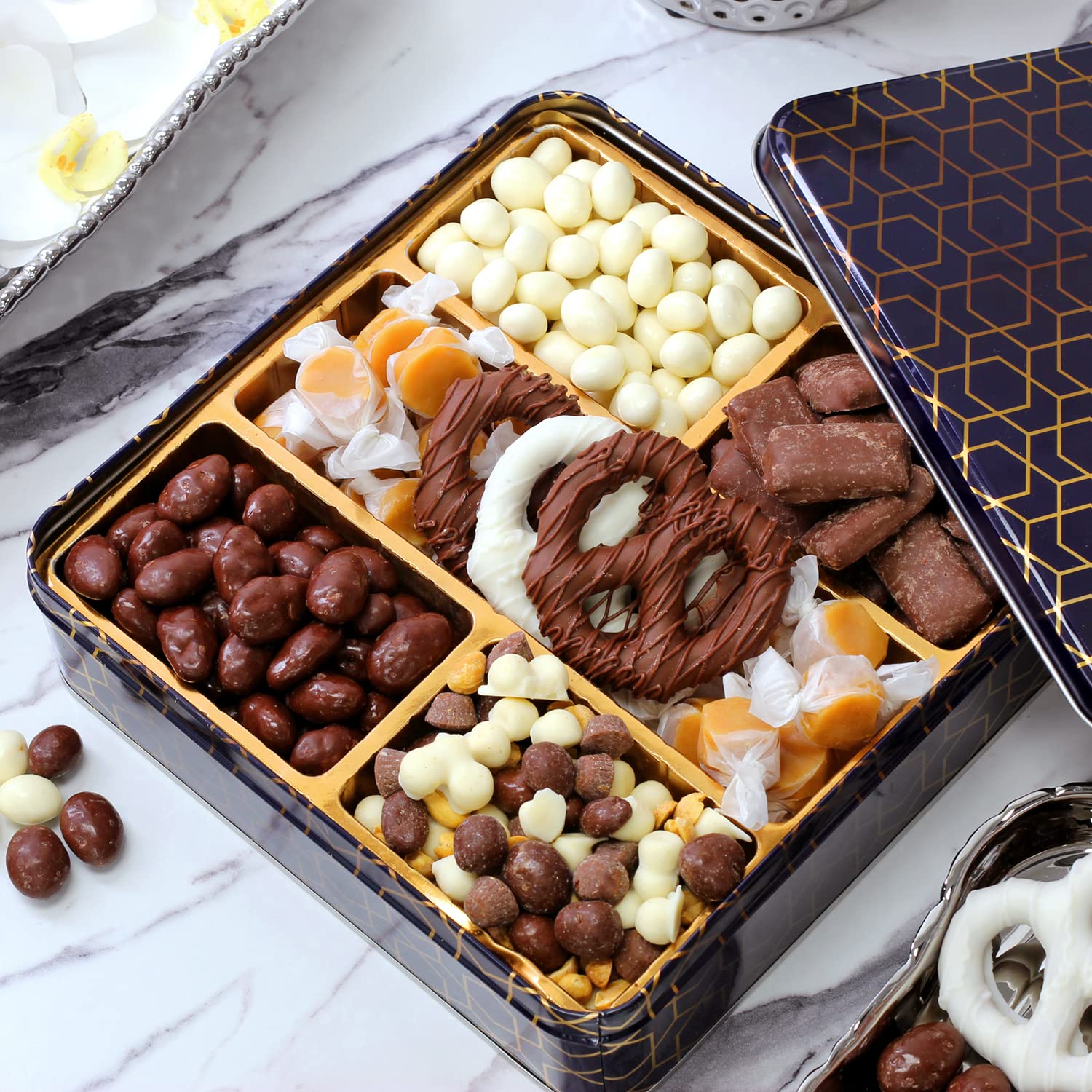 Hazel & Creme Chocolate Gift Basket - Food Gift Box - Easter. Gourmet Gift for Holiday