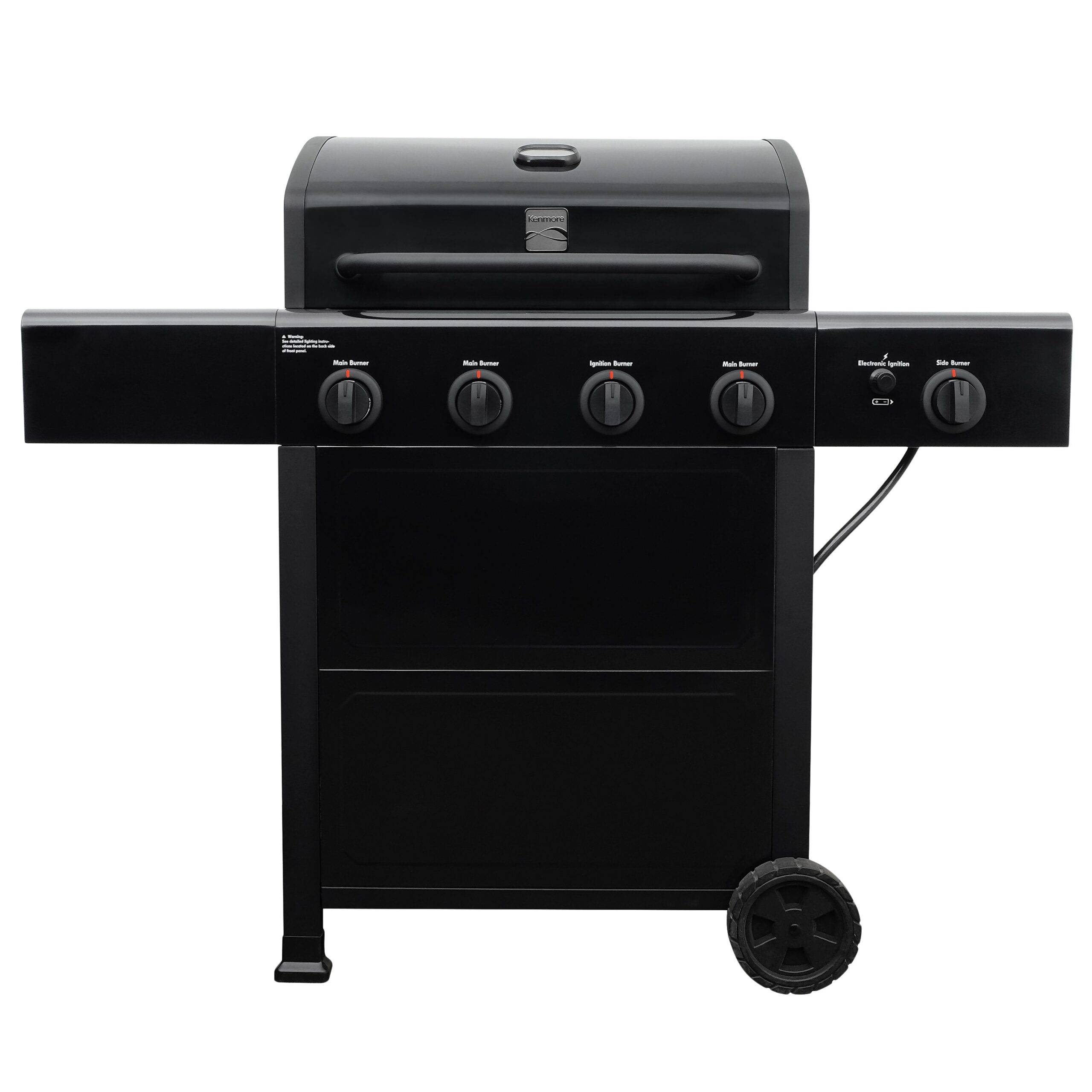 Kenmore Black 4-Burner Liquid Propane Gas Grill with 1 Side Burner