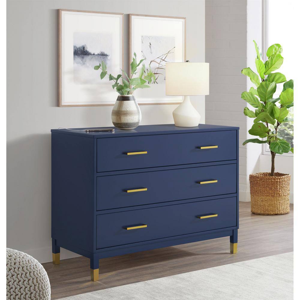 Picket House Furnishings  Picket House Furnishings Dani Chest with Power Port in Navy