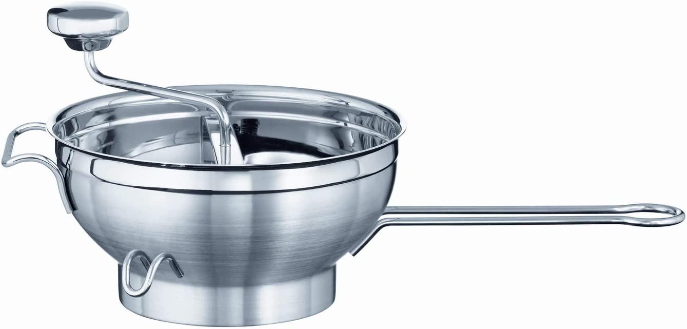 Stainless Steel Food Mill With Handle And 2 Grinding Disc Sieves