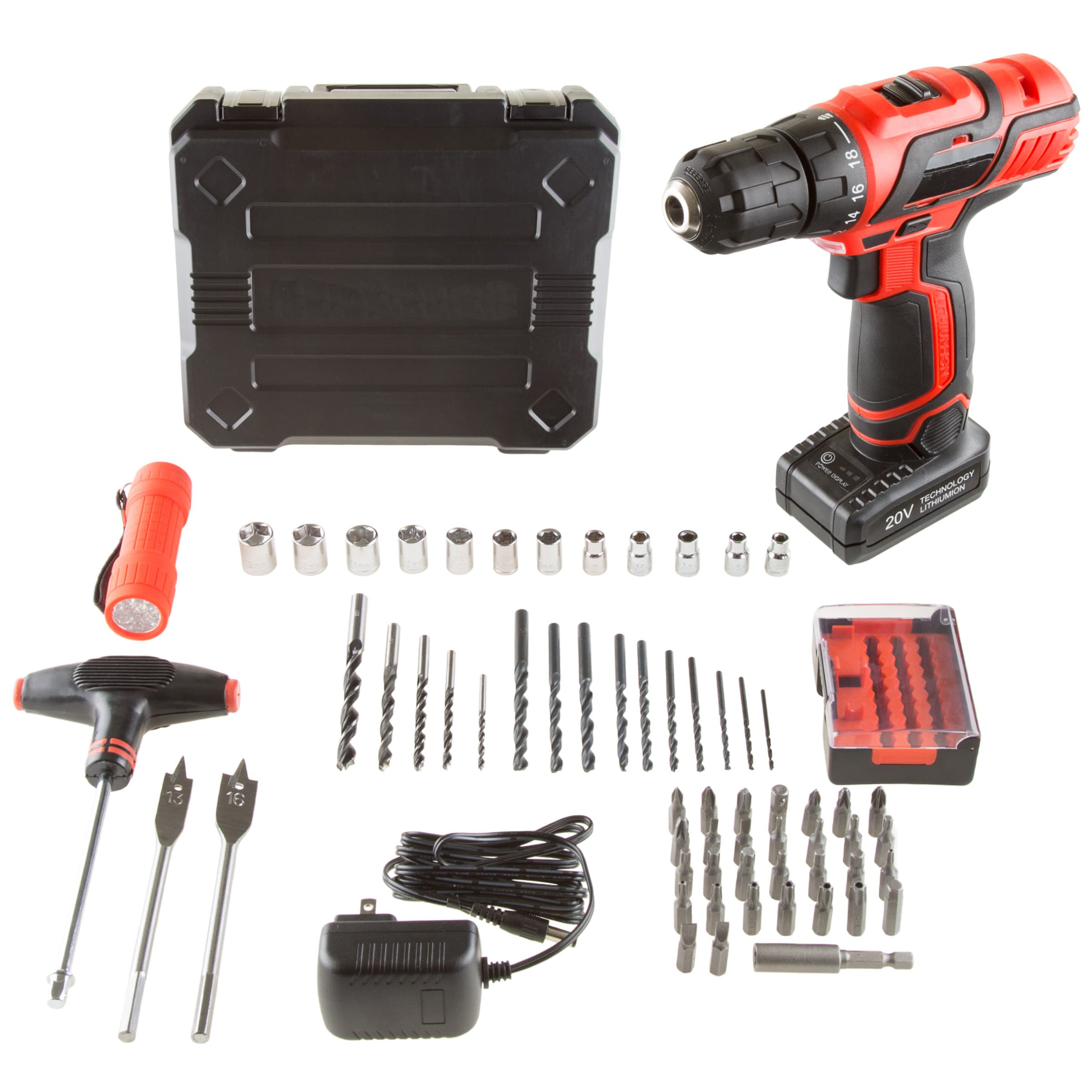 Fleming Supply Cordless Drill  set 20-volt 3/8-in Cordless Drill (1 Li-ion Battery Included and Charger Included)