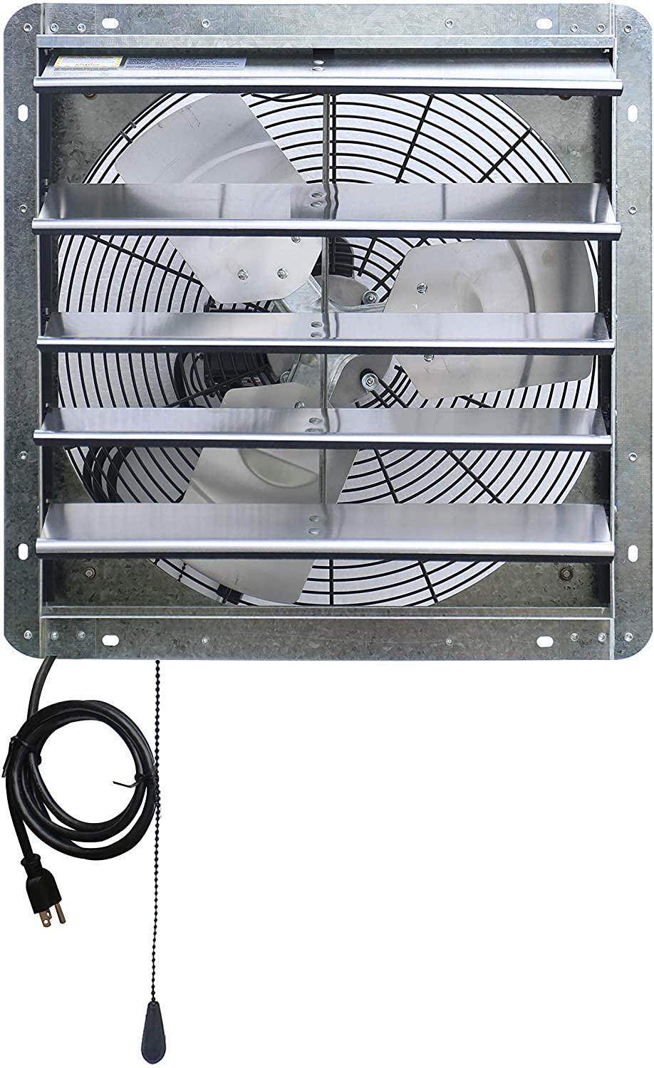 Iliving ILG8SF18V-T Wall-Mount Shutter Exhaust Fan. 18″ - Variable. Silver