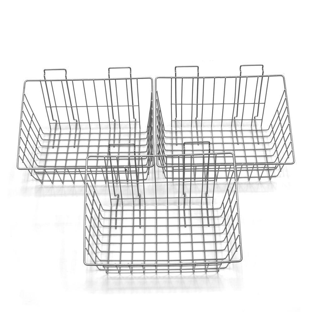 Proslat 13022 Slatwall Metal Basket (3-Pack)
