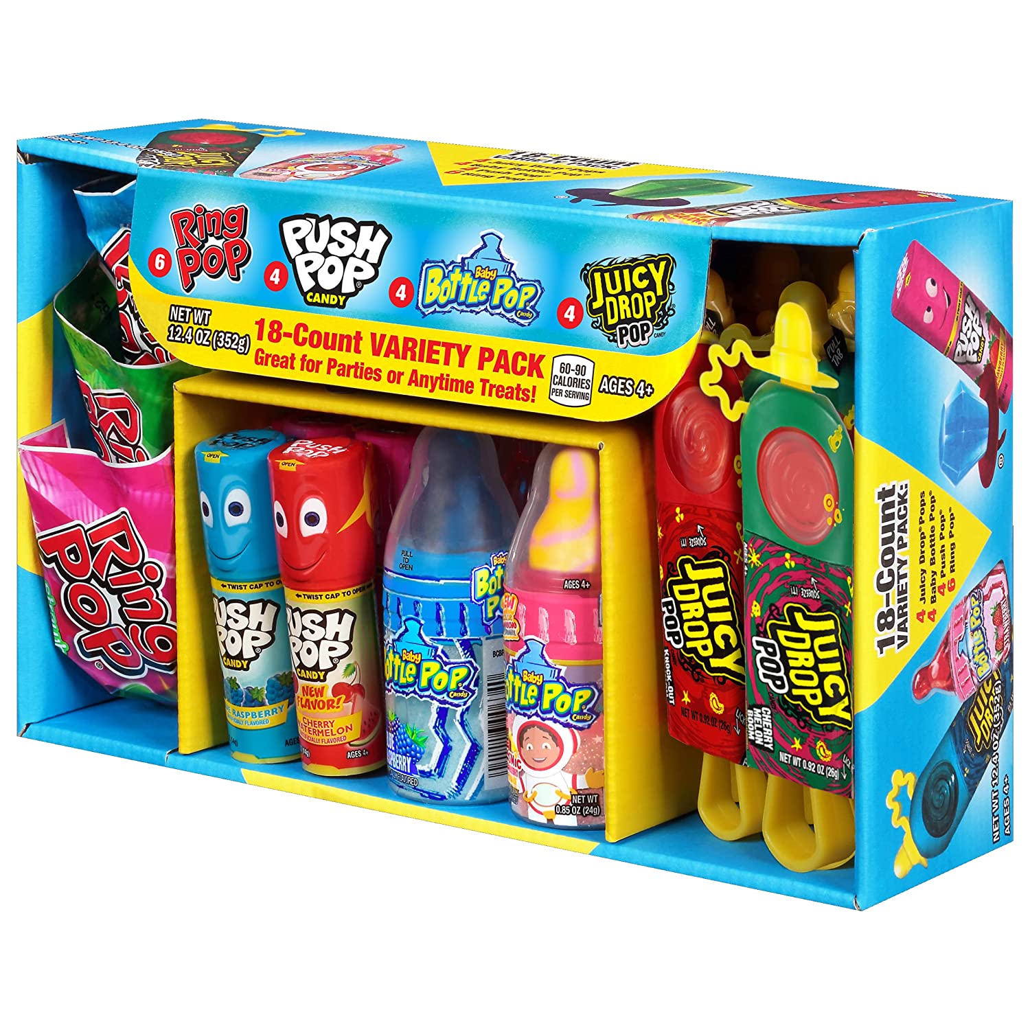 Bazooka Candy Brands Variety Easter Candy Box - 18 Count Lollipops