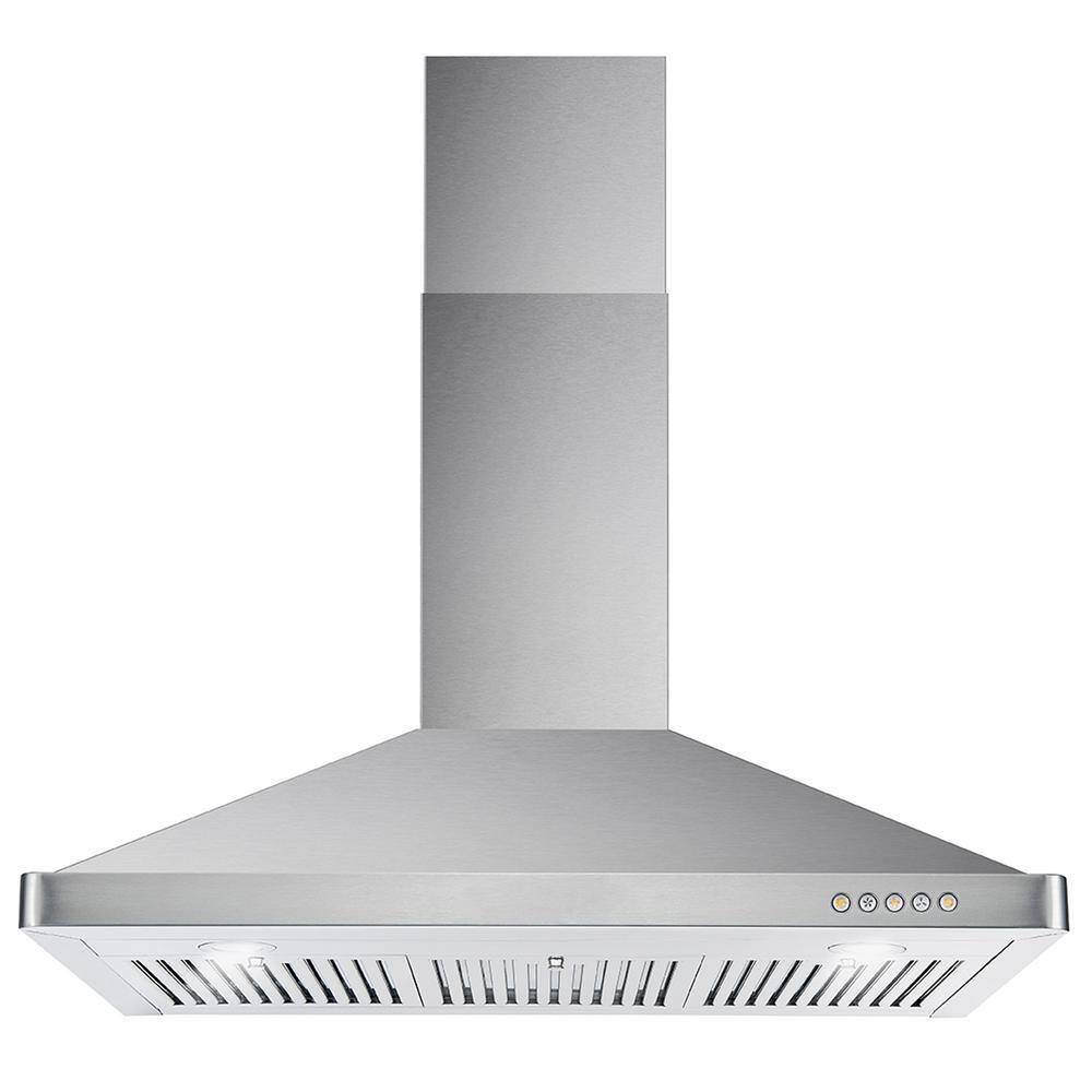 Cosmo COS-63190 36 in. Ducted Wall Mount Range Hood in Stainless Steel with LED Lighting and Permanent Filters