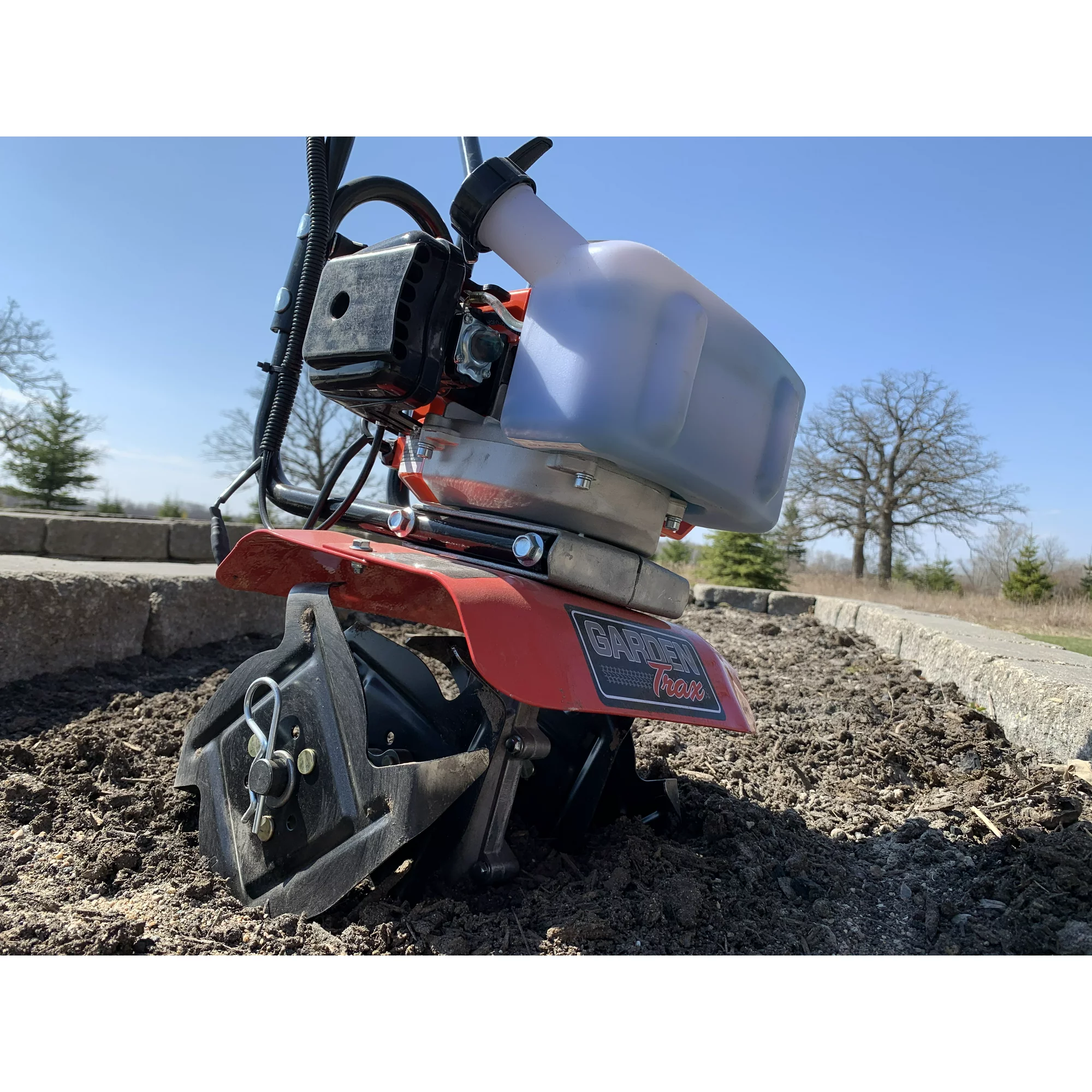 GardenTrax Mini Tiller Cultivator Powerful 33cc 2-Cycle Engine