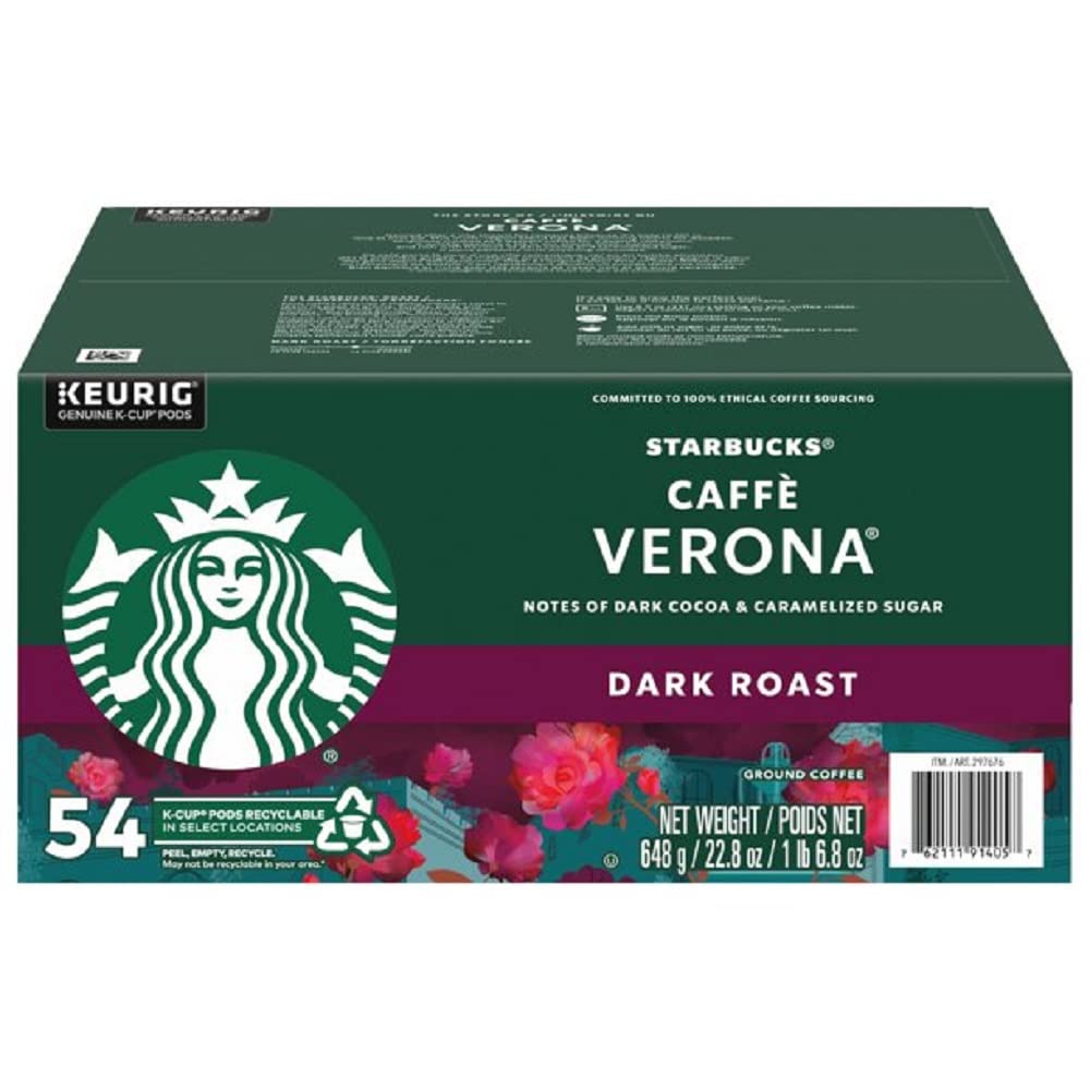 Starbucks Caffe Verona. Dark. K-Cup Portion Pack for Keurig K-Cup Brewers 54-Count
