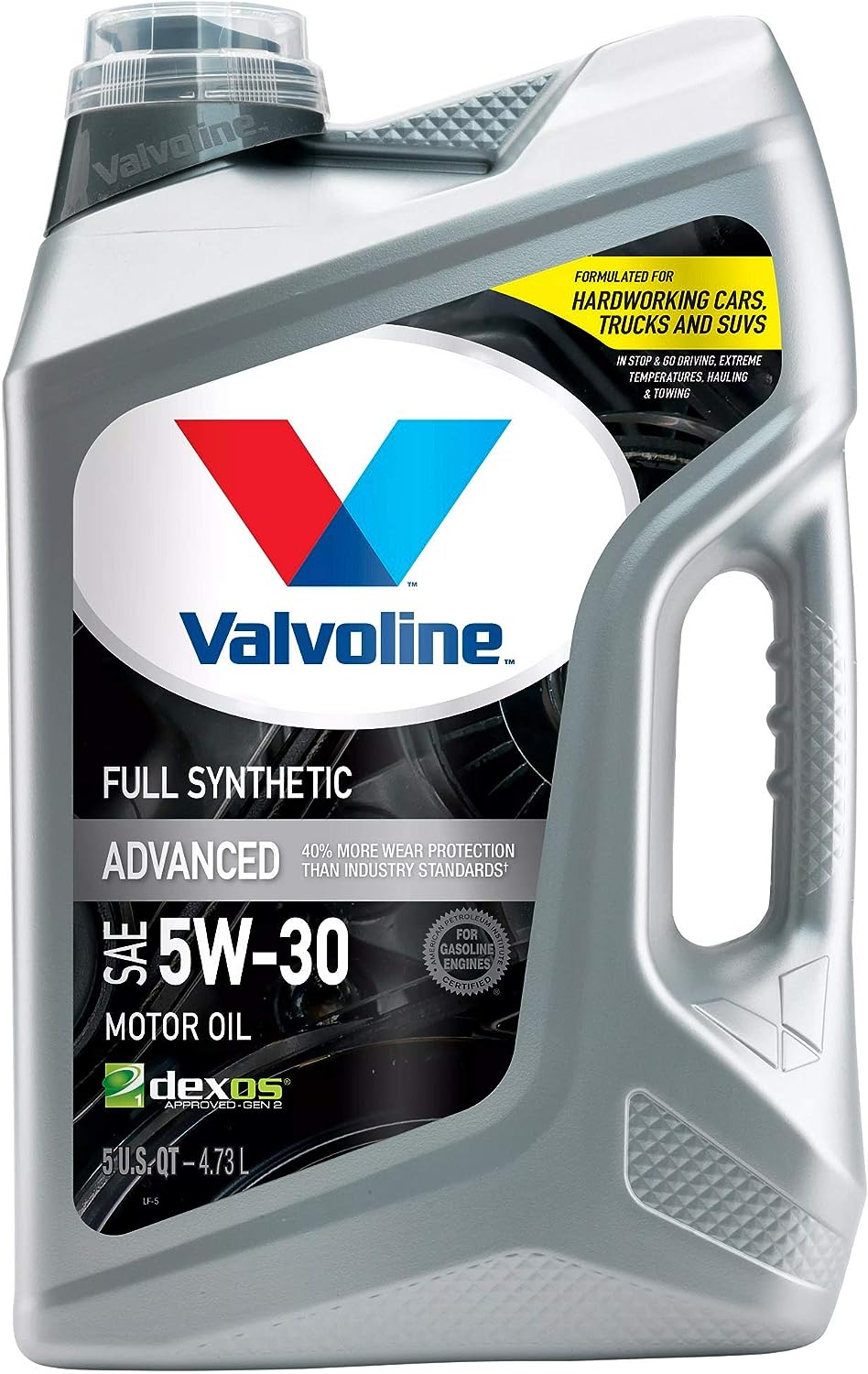 Valvoline Advanced Full Synthetic SAE 5W-30 Motor Oil 5 QT. Case of 3