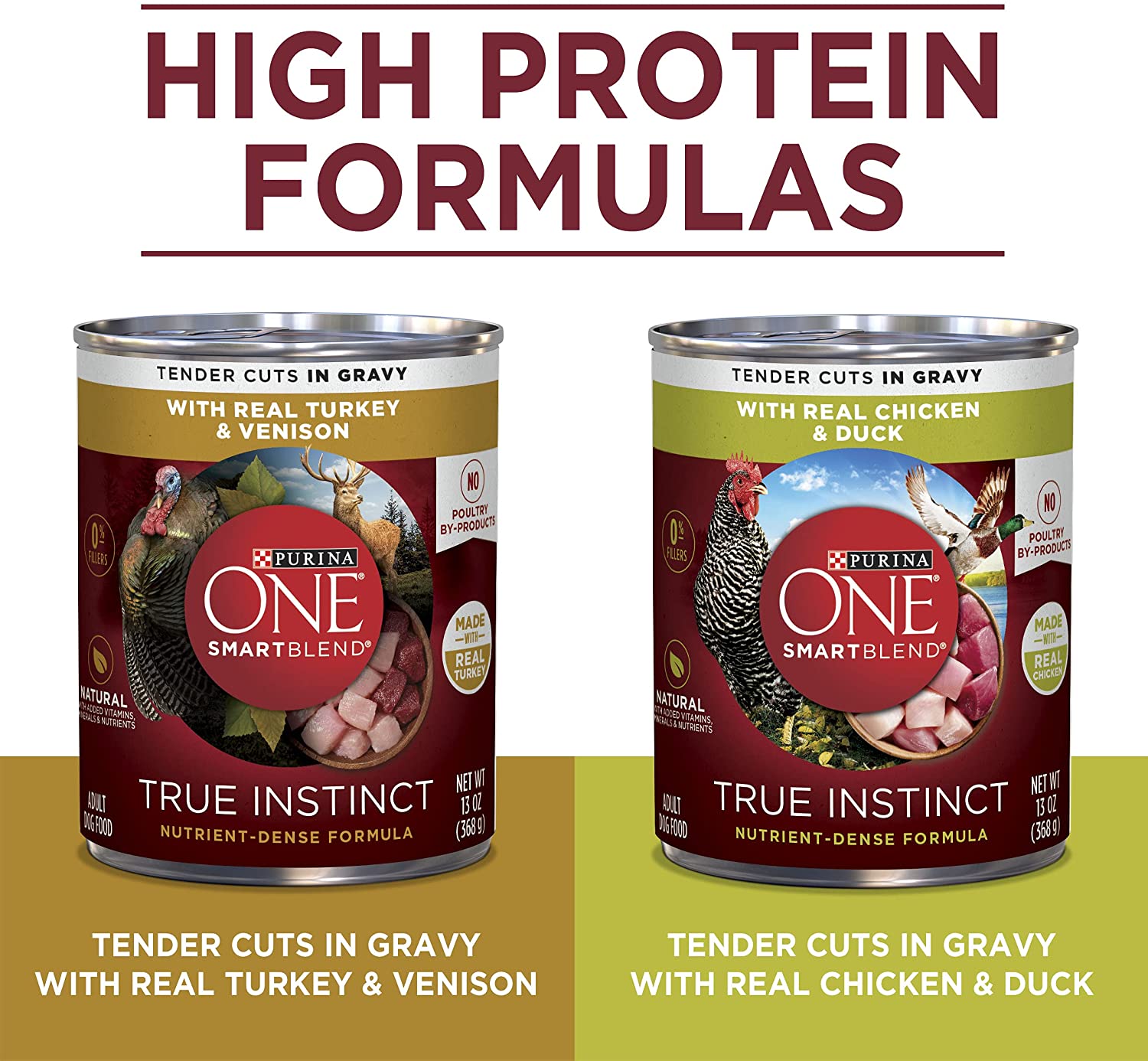 Purina ONE Natural Gravy Wet Dog Food Variety Pack; SmartBlend True Instinct Tender Cuts