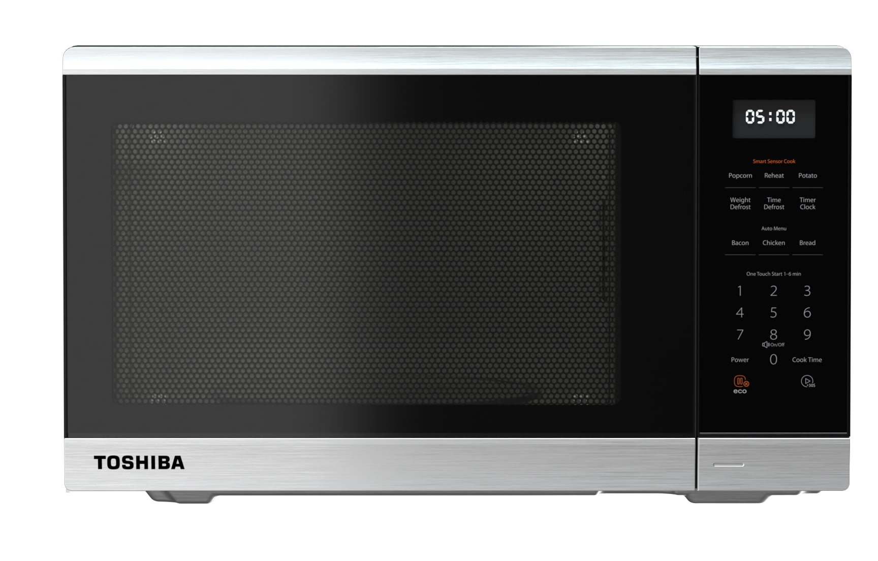 Toshiba 1.4 Cu. Ft.. Stainless Steel. 1100 Watt. Microwave Oven with Sensor Cook