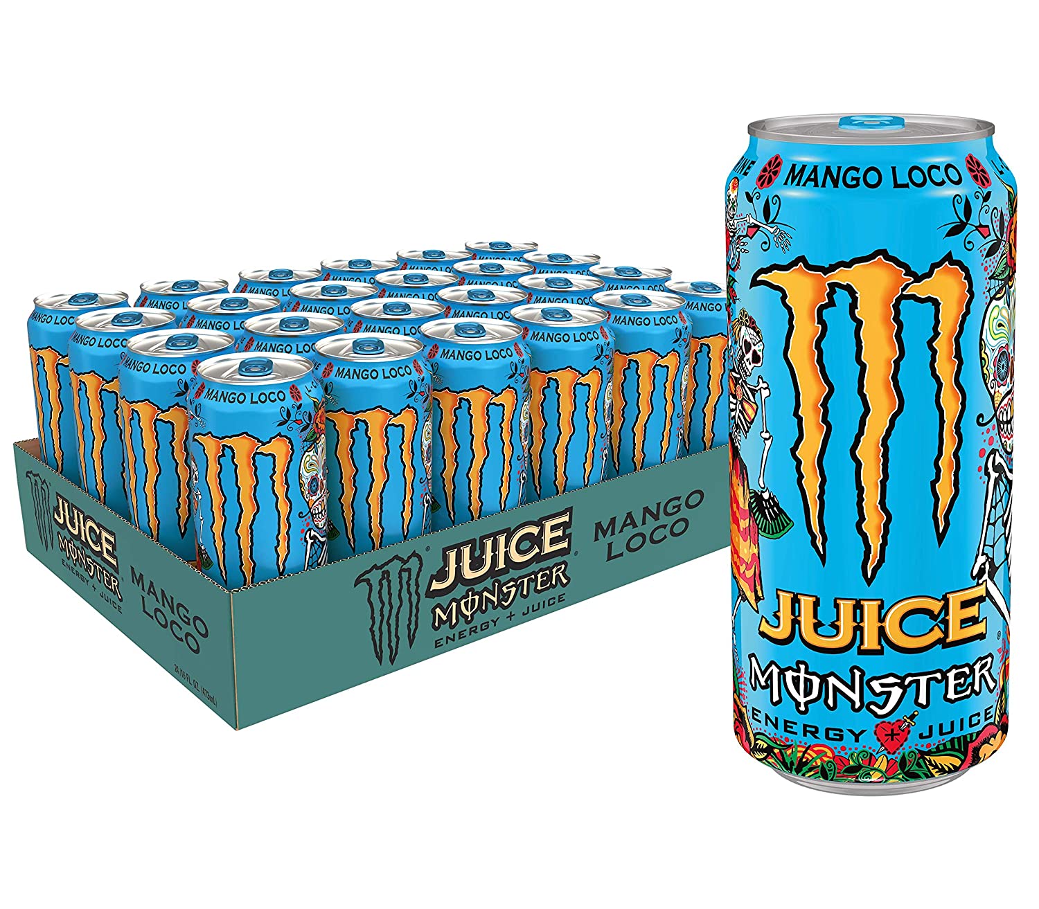 Monster Energy Juice Monster Mango Loco. Energy + Juice. Energy Drink. 16 Ounce (Pack of 24)