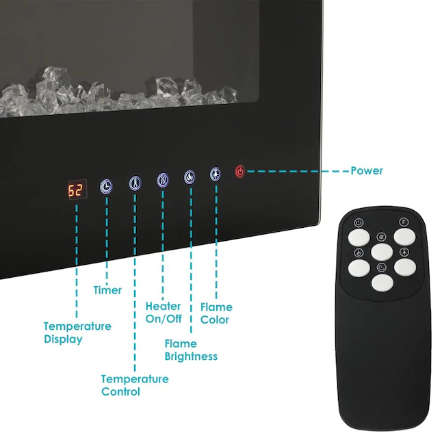 Sunnydaze Decor LOE-340 32-in Black Electric Fireplace Insert
