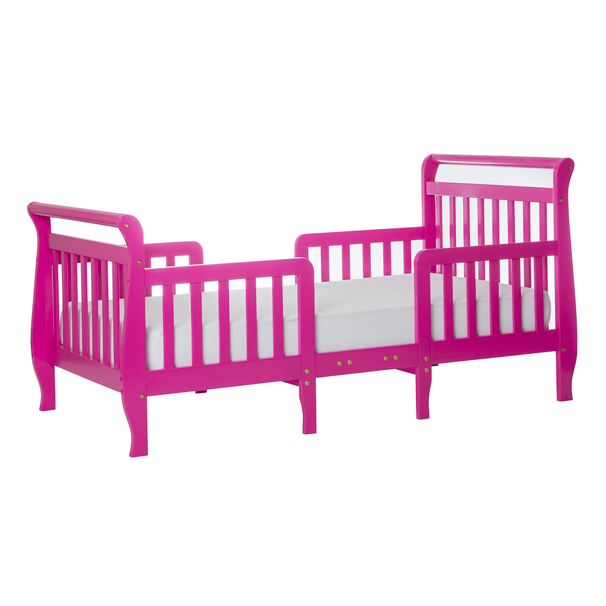 Dream On Me Emma 3-in-1 Convertible Toddler Bed. Fuchsia Pink