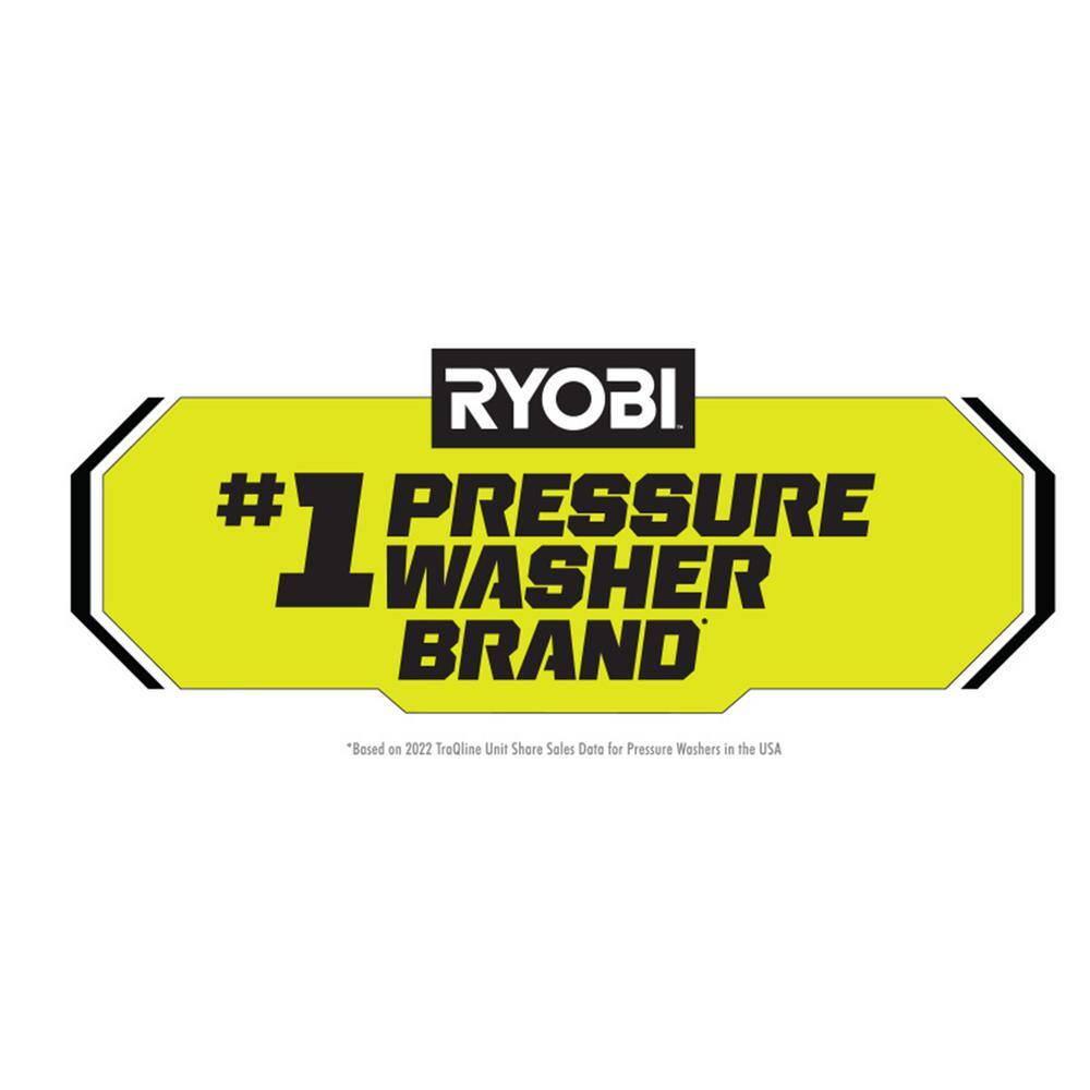 RYOBI RY143011-SC12 3000 PSI 1.1 GPM Cold Water Electric Pressure Washer and 12 in. Surface Cleaner with Caster Wheels
