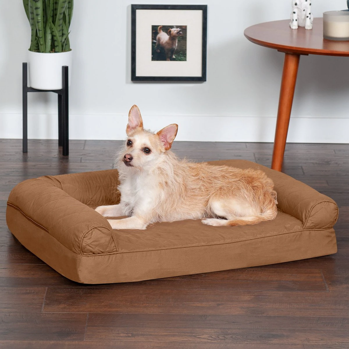 FurHaven Quilted Orthopedic Sofa Cat & Dog Bed w/ Removable Cover