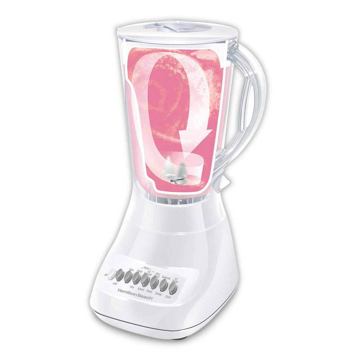 Hamilton Beach 50166 Smoothie 56 Ounce 10 Speed Countertop Mixer Blender. White