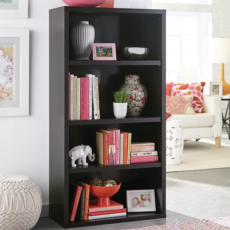 ClosetMaid 13507 59 in. H x 30 in. W x 14 in. D Black Walnut Wood 4-Cube Storage Organizer