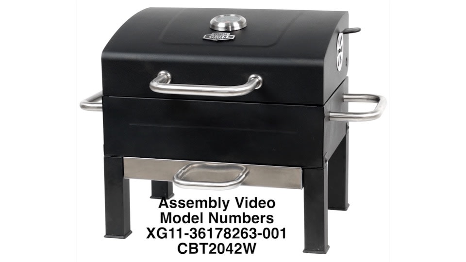 Expert Grill Premium Portable Charcoal Grill. Black and Stainless Steel