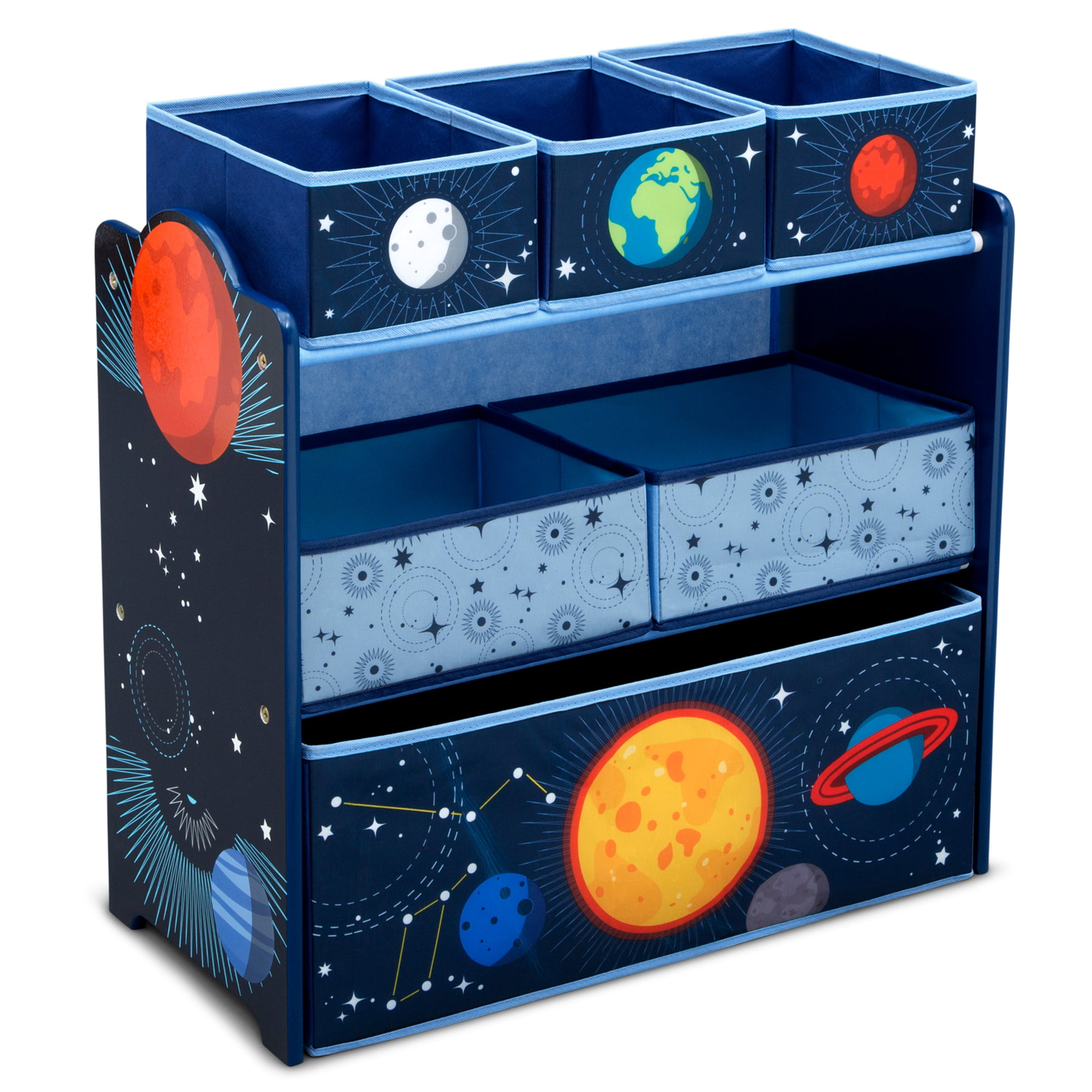 Delta Children Space Adventures 6 Bin Design and Store Toy Organizer. Greenguard Gold Certified