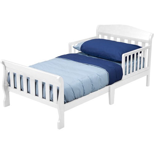 Delta Children Canton Toddler Bed with Attached Bed Rails. Greenguard Gold Certified. White