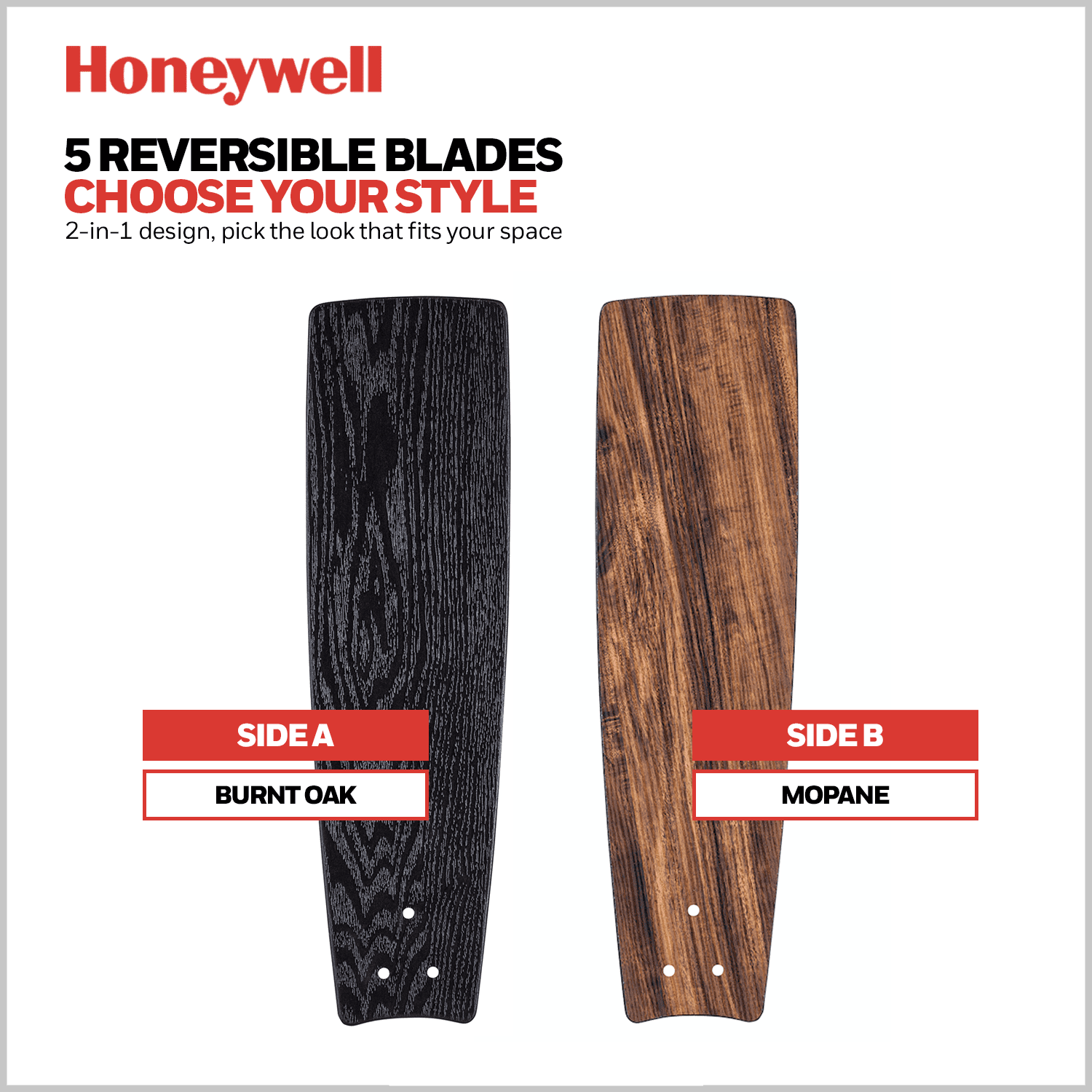 Honeywell Carnegie 52″ Matte Black and Copper Ceiling Fan with Lights and Remote Control