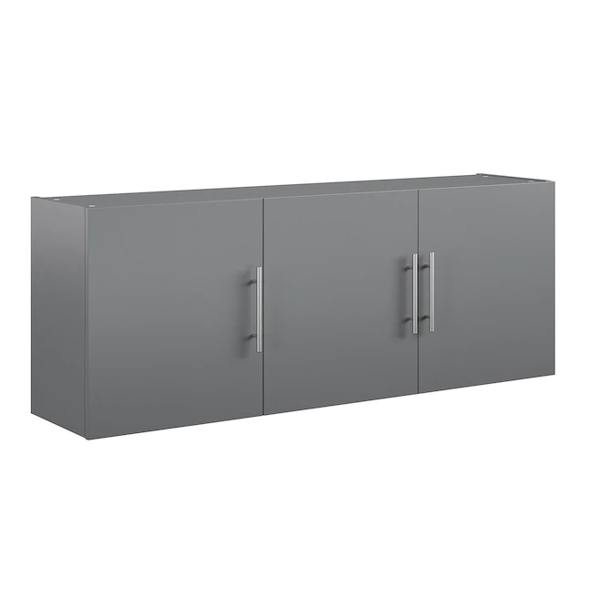 Ameriwood Home 3720408COM Camberly 54-in W x 20.31-in H Wood Composite Graphite Grey/Graphite Grey Wall-mount Utility Storage Cabinet