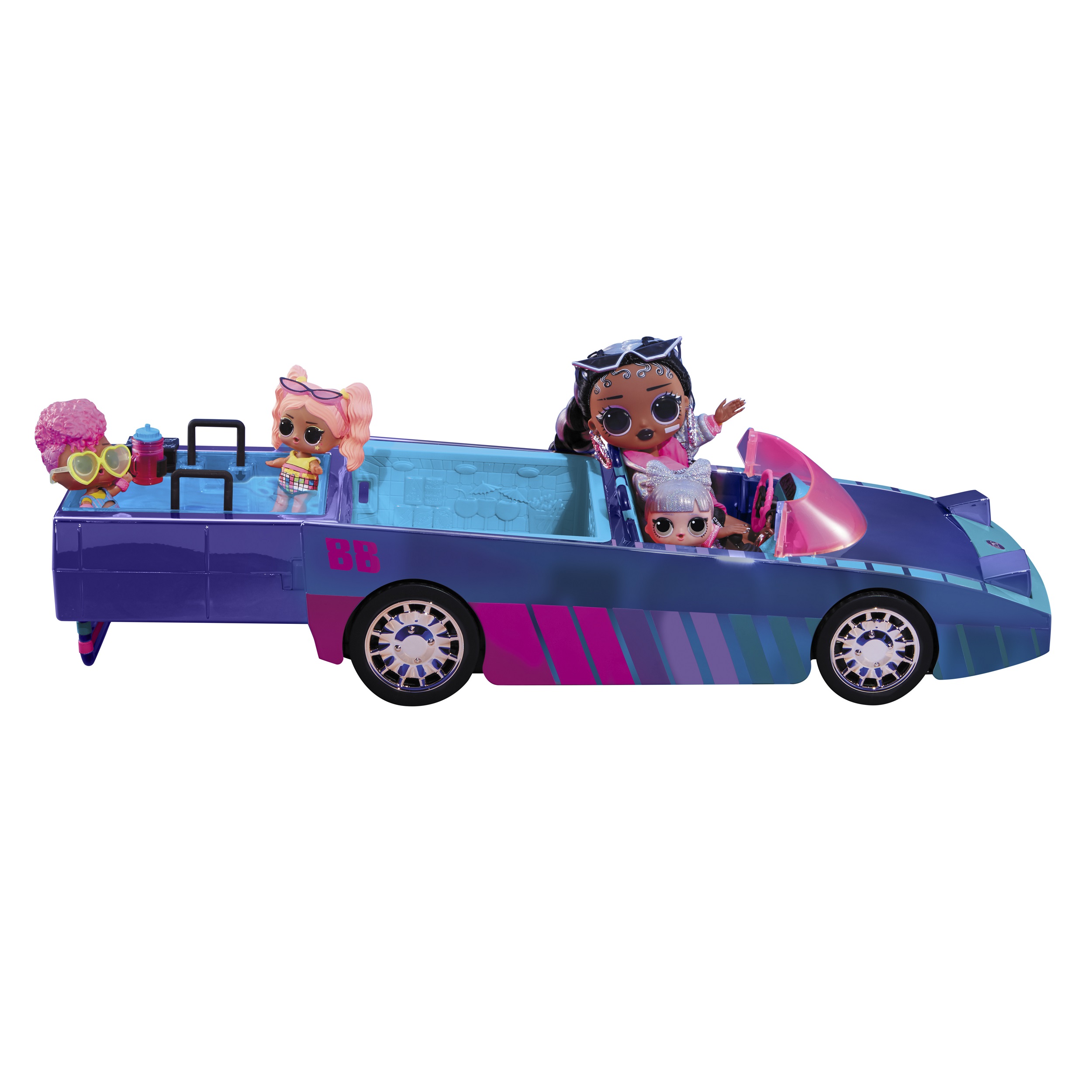 LOL Surprise Dance Machine Car With Exclusive Doll. Surprise Pool and Dance Floor. Multicolor and Magic Blacklight. For Kids