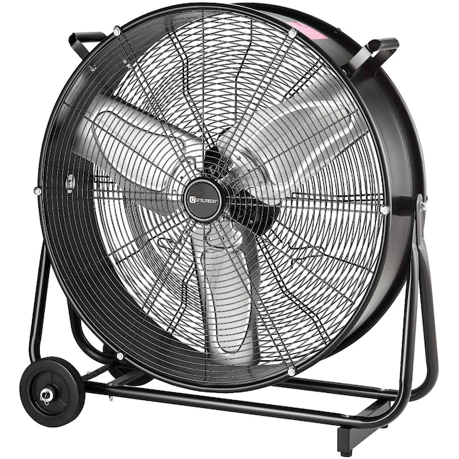 Utilitech  24-in 2-Speed Indoor Black Industrial Fan