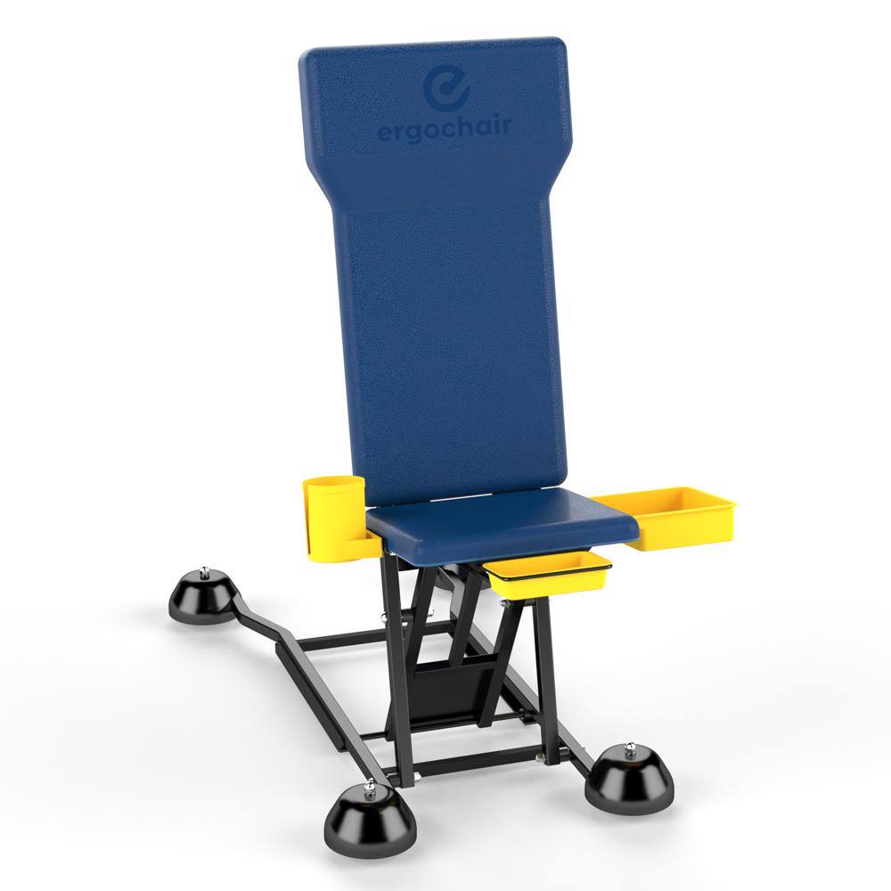 ERGOCHAIR 5215988 Adjustable Height Rolling Work Seat with Utility Tray and Cup-holder