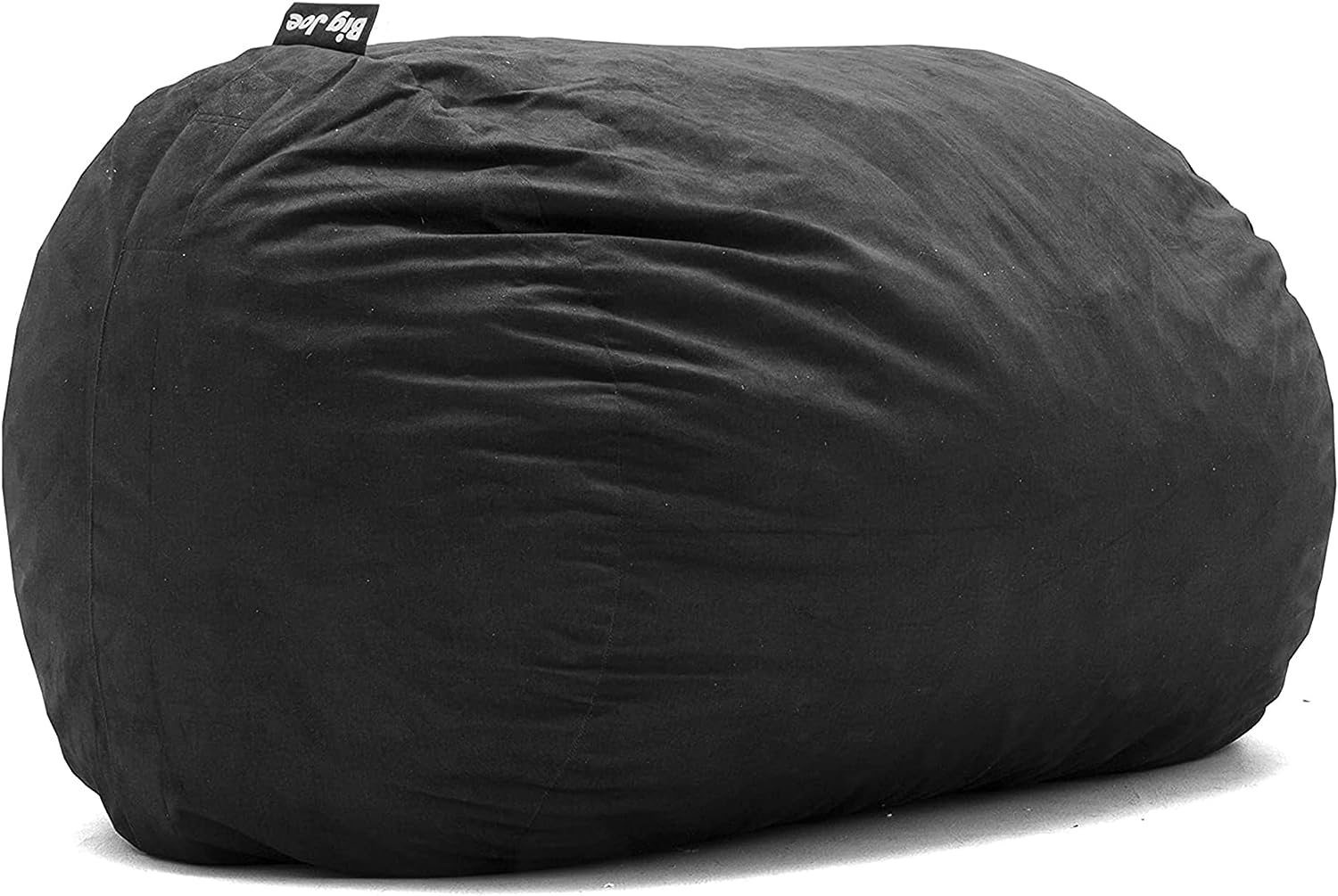 Big Joe Fuf XL Foam Filled Bean Bag Chair with Removable Cover. Black Lenox. Durable Woven Polyester. 5 feet Giant