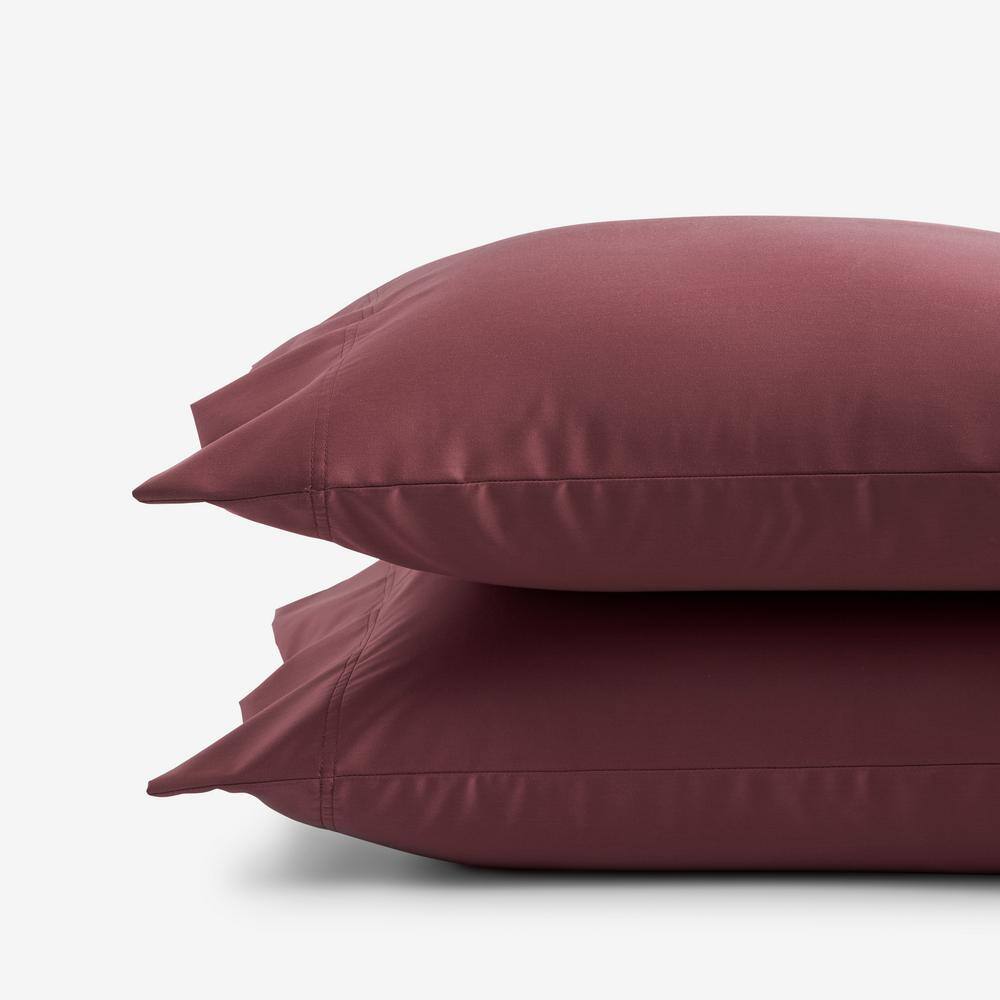 The Company Store  Legends Hotel Supima Cotton Wrinkle-Free Redwood Sateen Standard Pillowcase (Set of 2) - Redwood